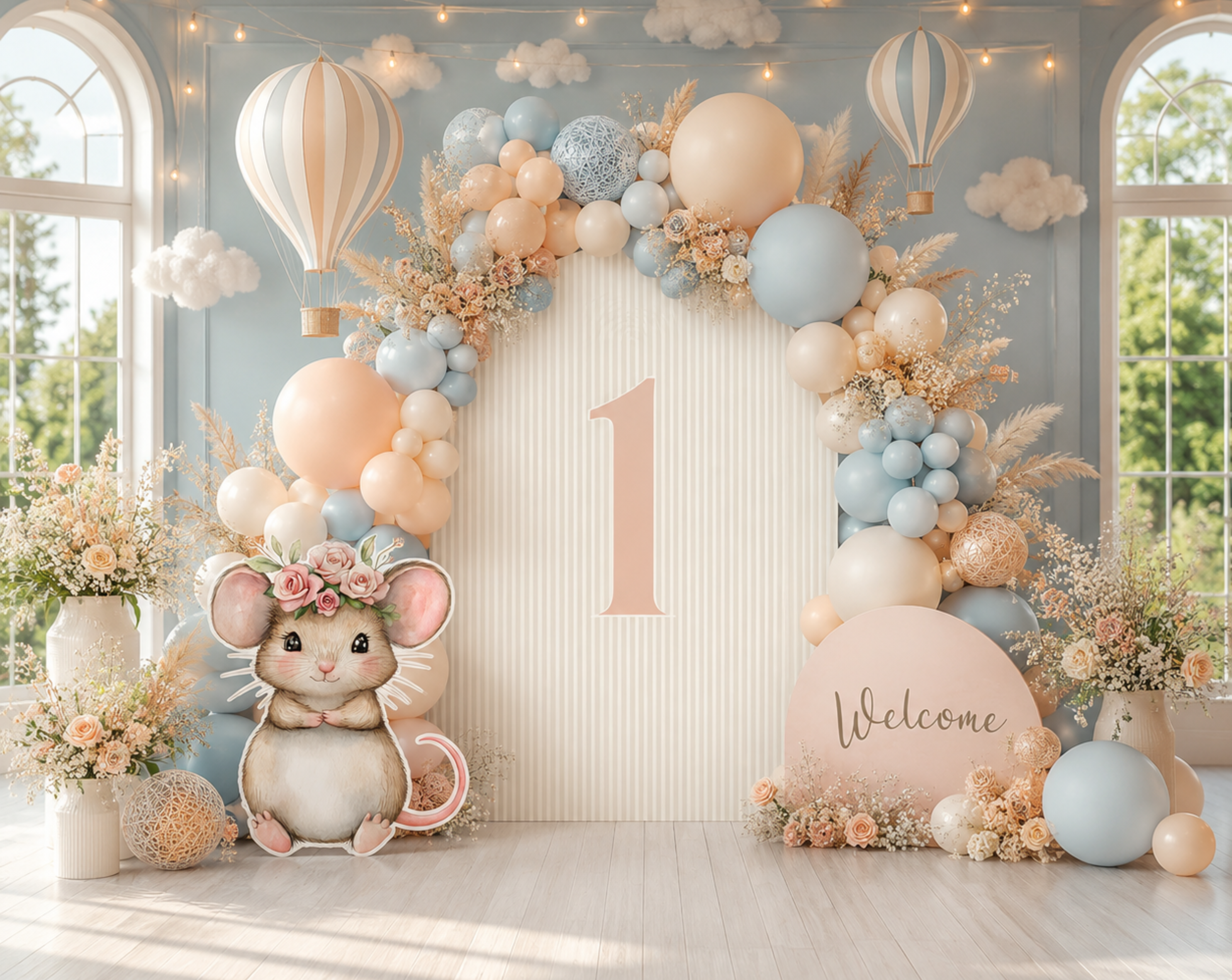 Custom Woodland Baby Shower Backdrop & Animal Cutouts | Forest First Birthday Party Decor