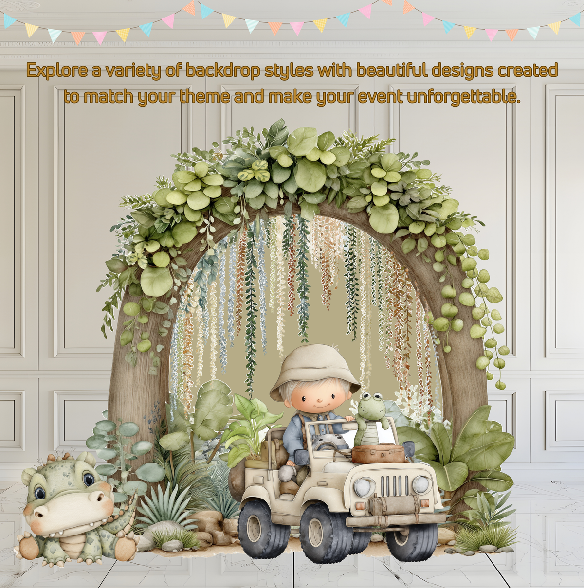 Cute Safari Animal Cutouts & Backdrops Birthday Decor Custom Safari Baby Shower