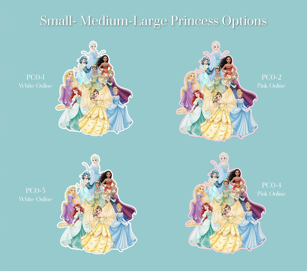 Personalized Princess Birthday Backdrop & Cutouts Set | Luxury Pastel Party Decorations