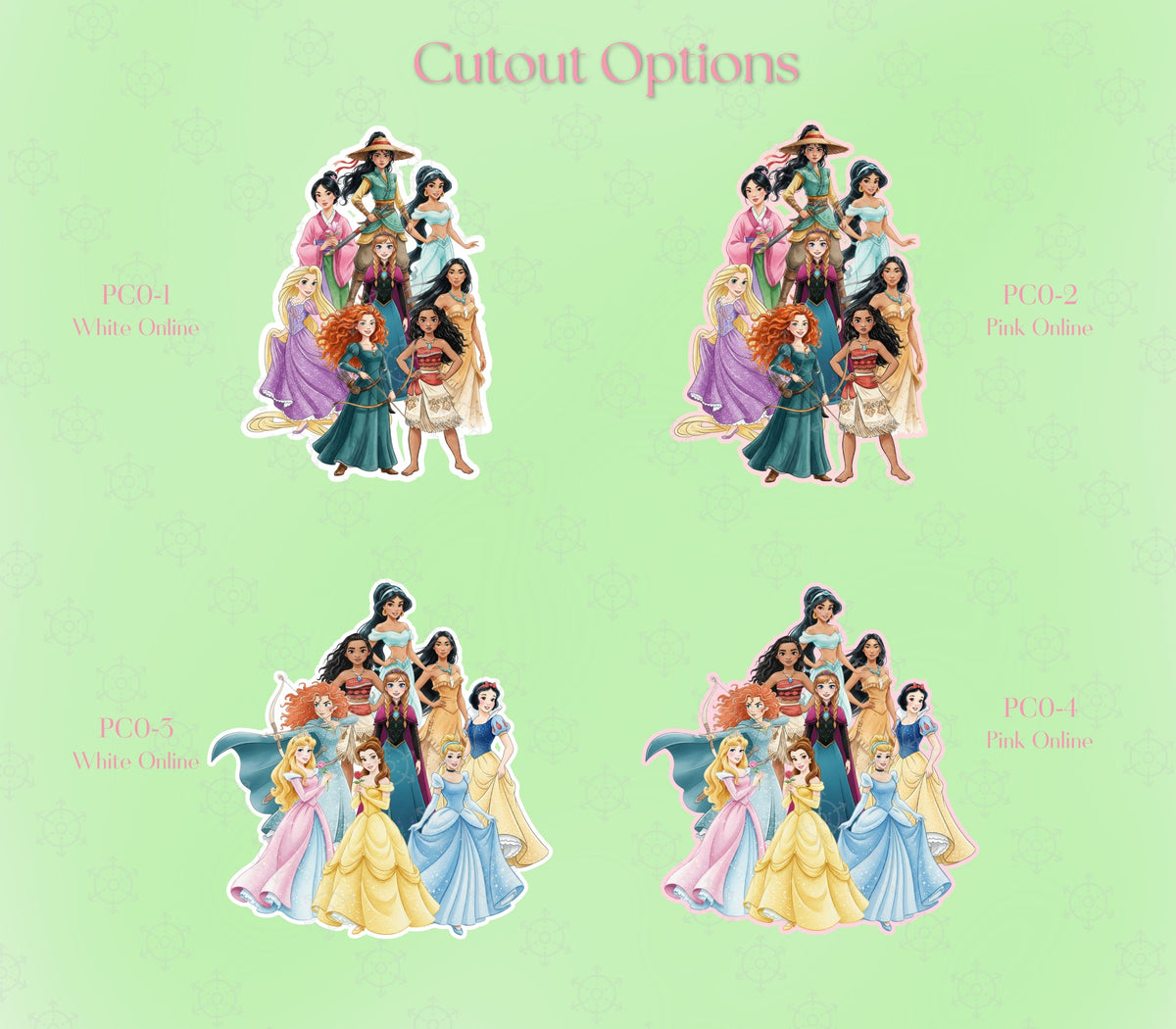 Princess Birthday Cutouts Set | Personalized Fairytale Party Decorations