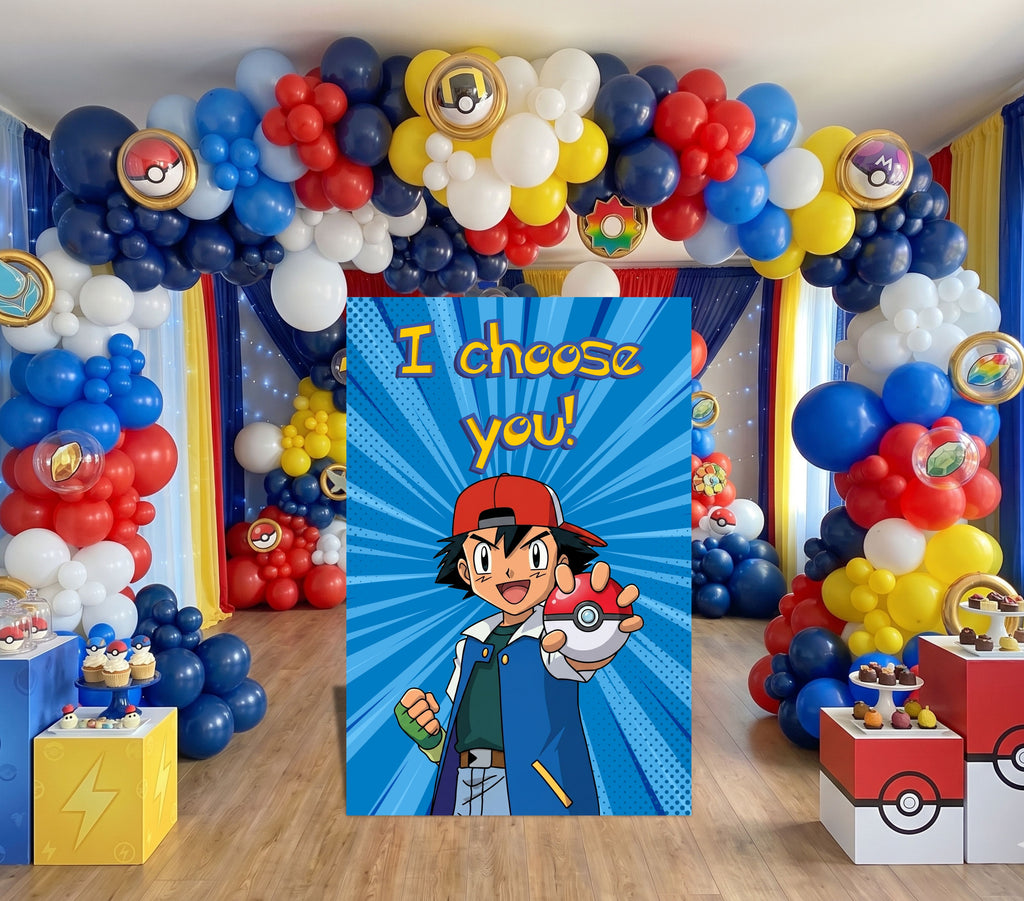 Custom Character Birthday Backdrop & Cutouts | Personalized Kids Party Decorations
