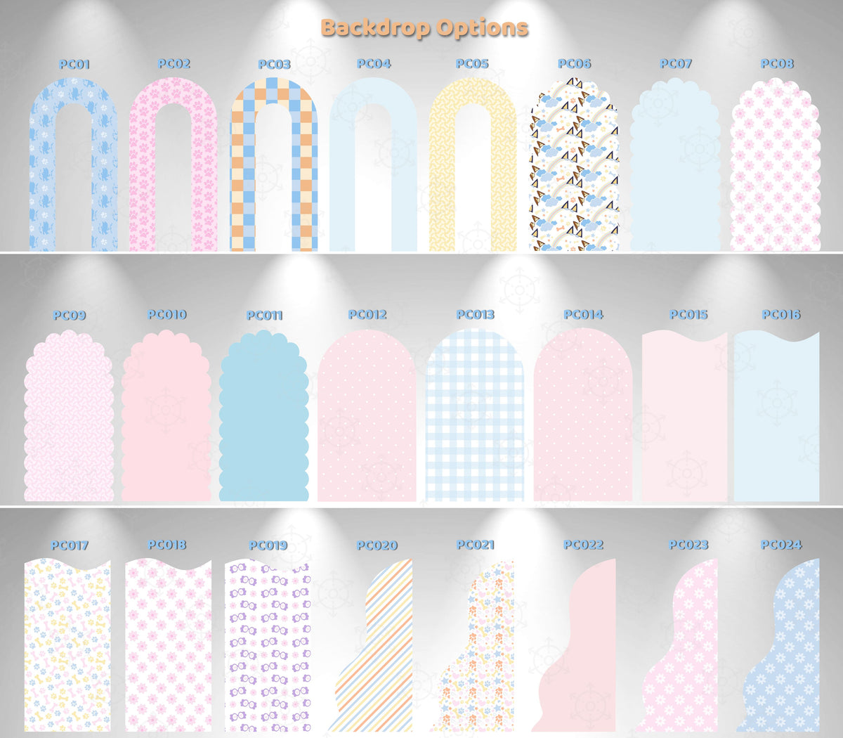 Blue Puppy Pool Party Backdrop & Cutouts Set | Summer Birthday Decorations