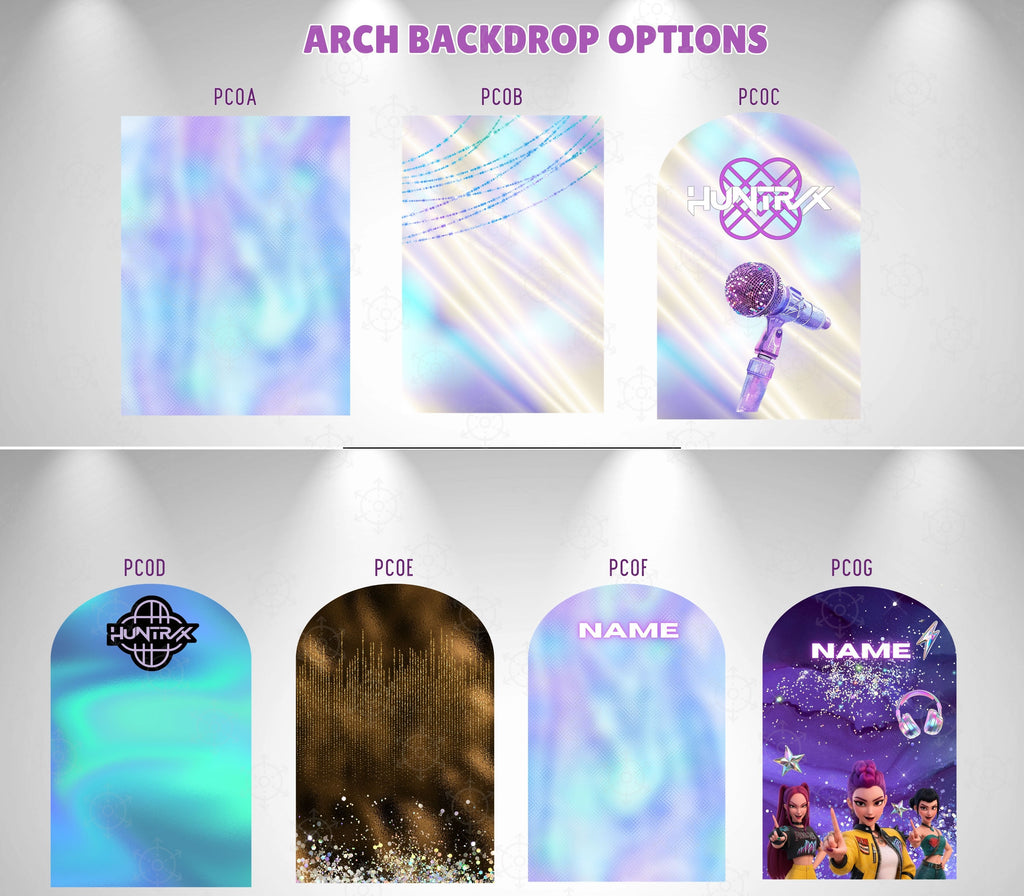Teen Idol Concert Birthday Backdrop & Standee Cutouts Set | Personalized Party Decorations