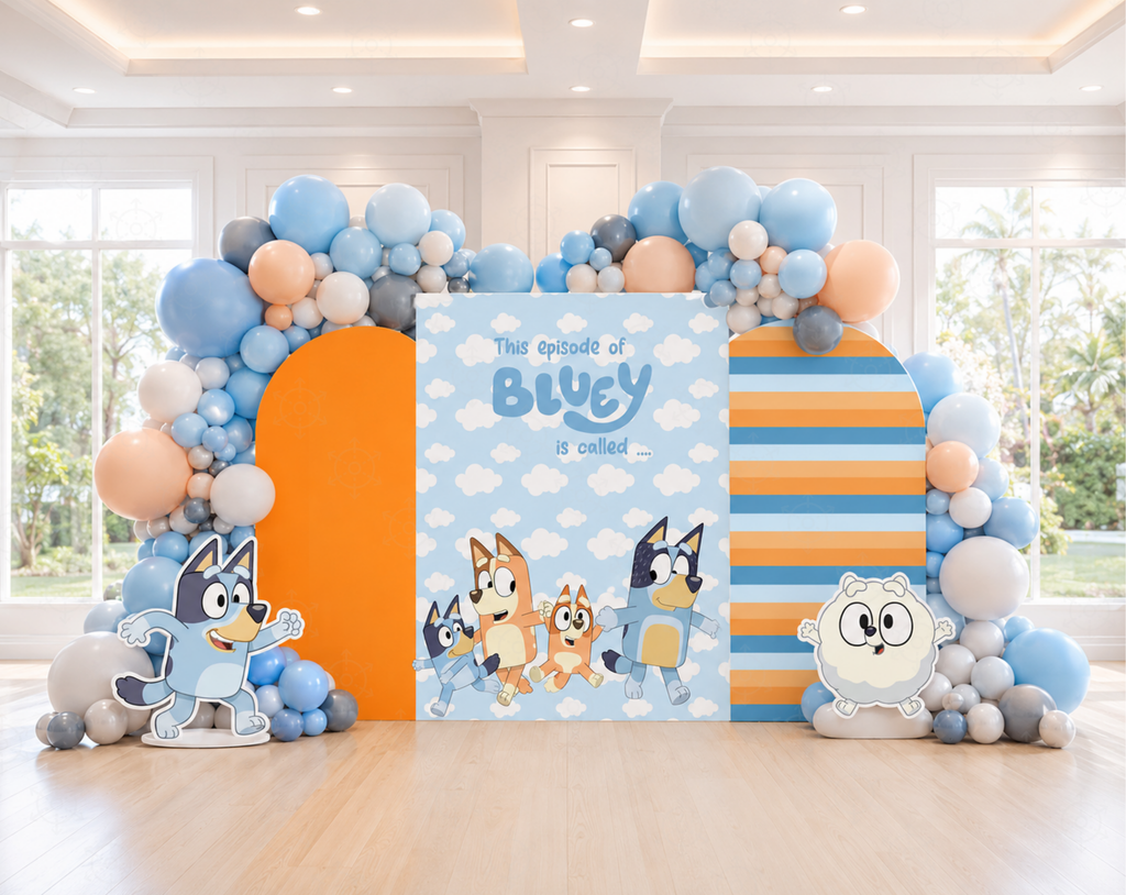 Bluey Birthday Backdrops, Cutouts & Yard Signs | Personalized Party Decorations
