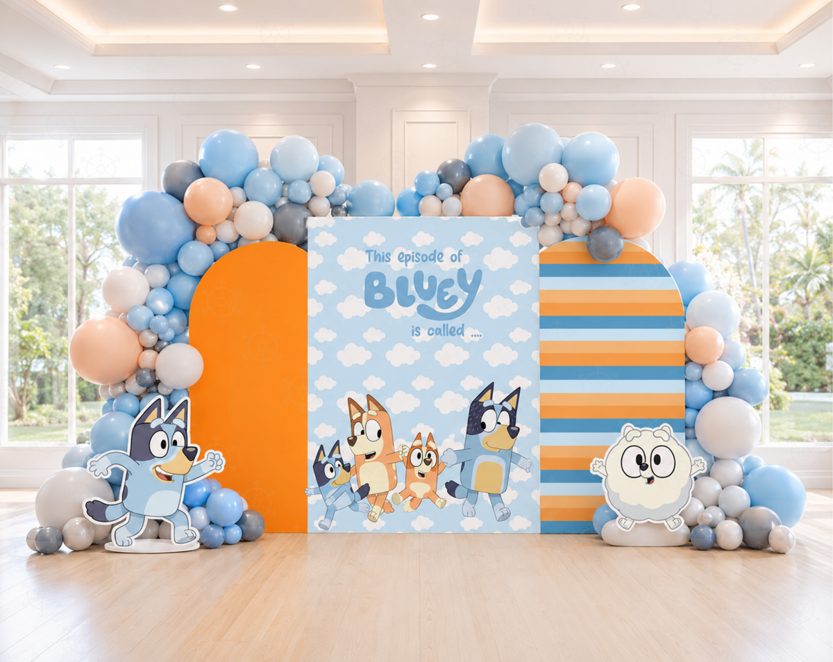 Bluey Birthday Backdrops, Cutouts & Yard Signs | Personalized Party Decorations