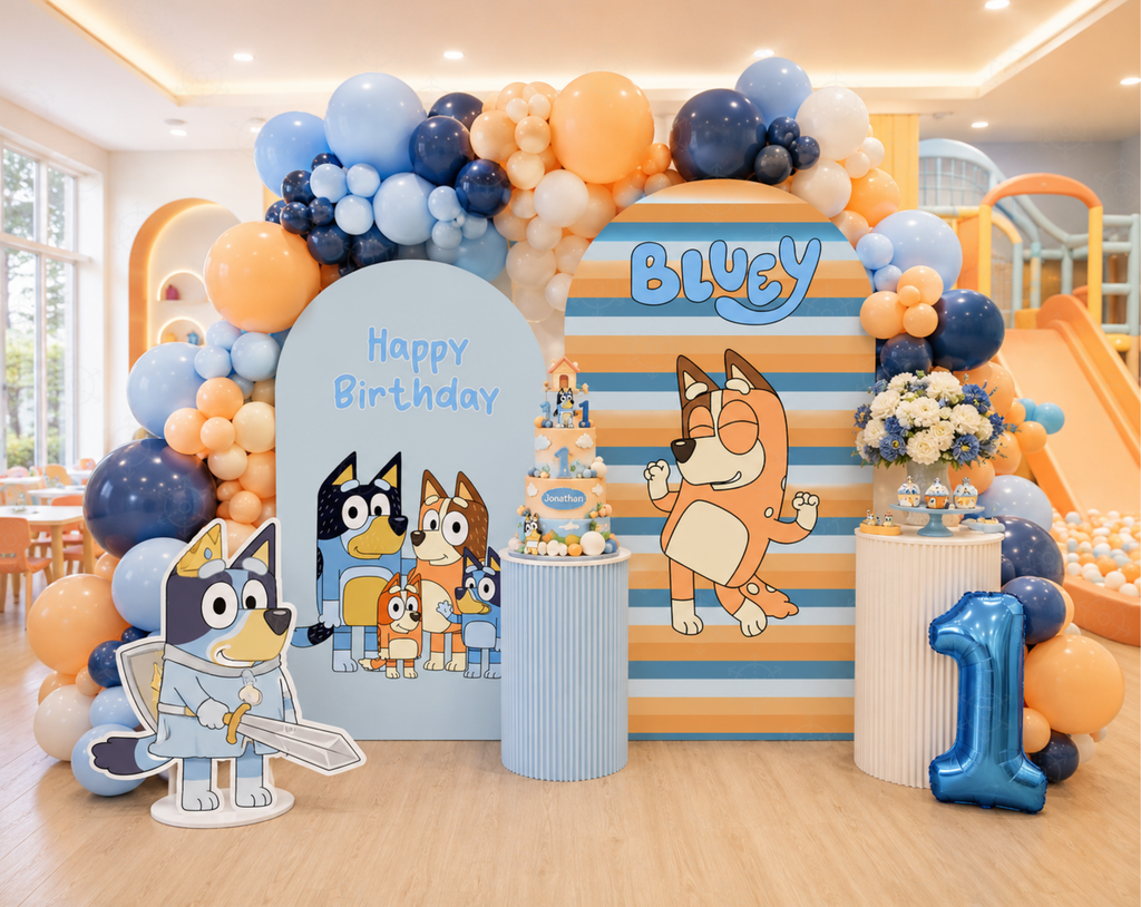 Bluey Birthday Backdrops, Cutouts & Yard Signs | Personalized Party Decorations