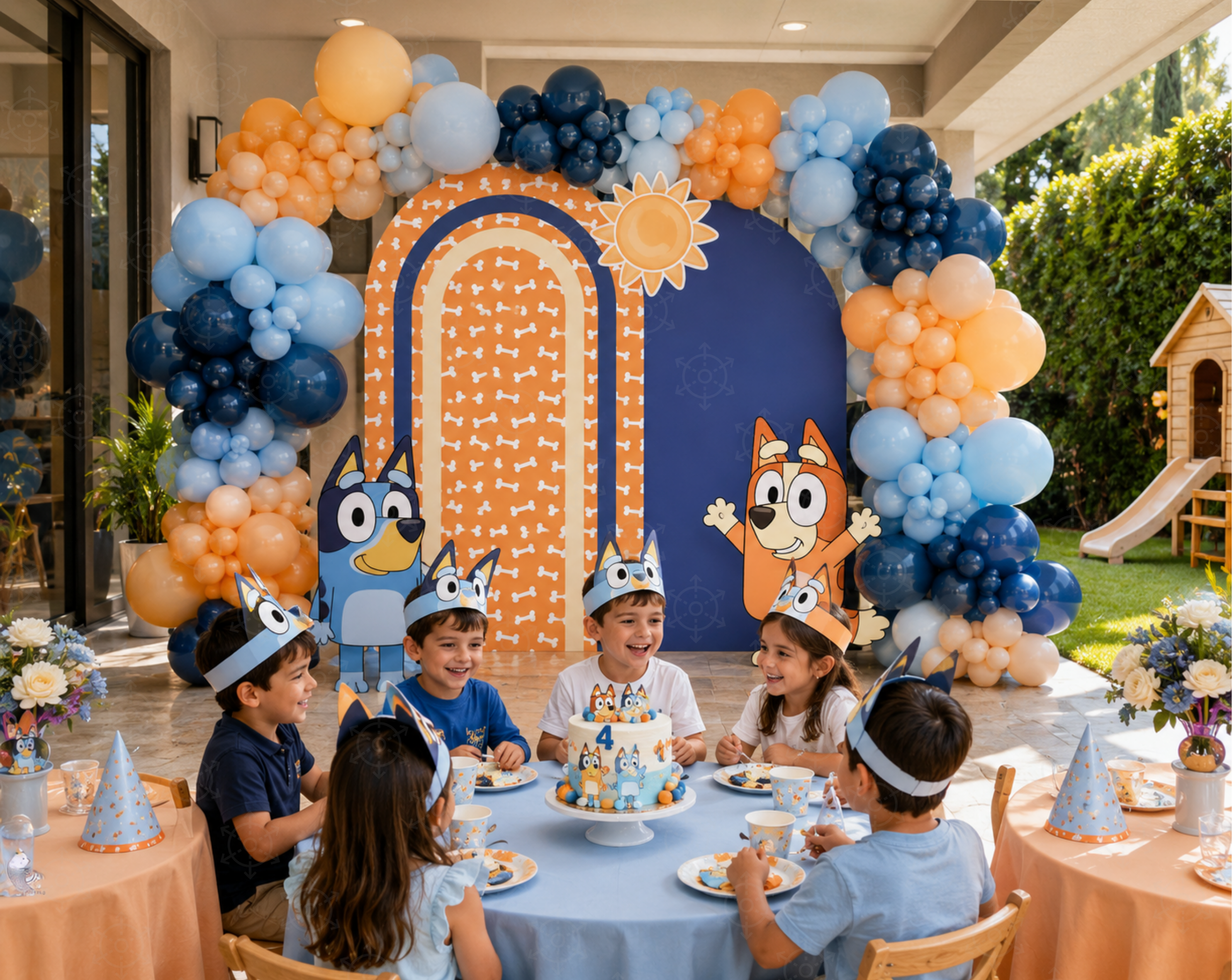 Bluey Birthday Backdrops, Cutouts & Yard Signs | Personalized Party Decorations