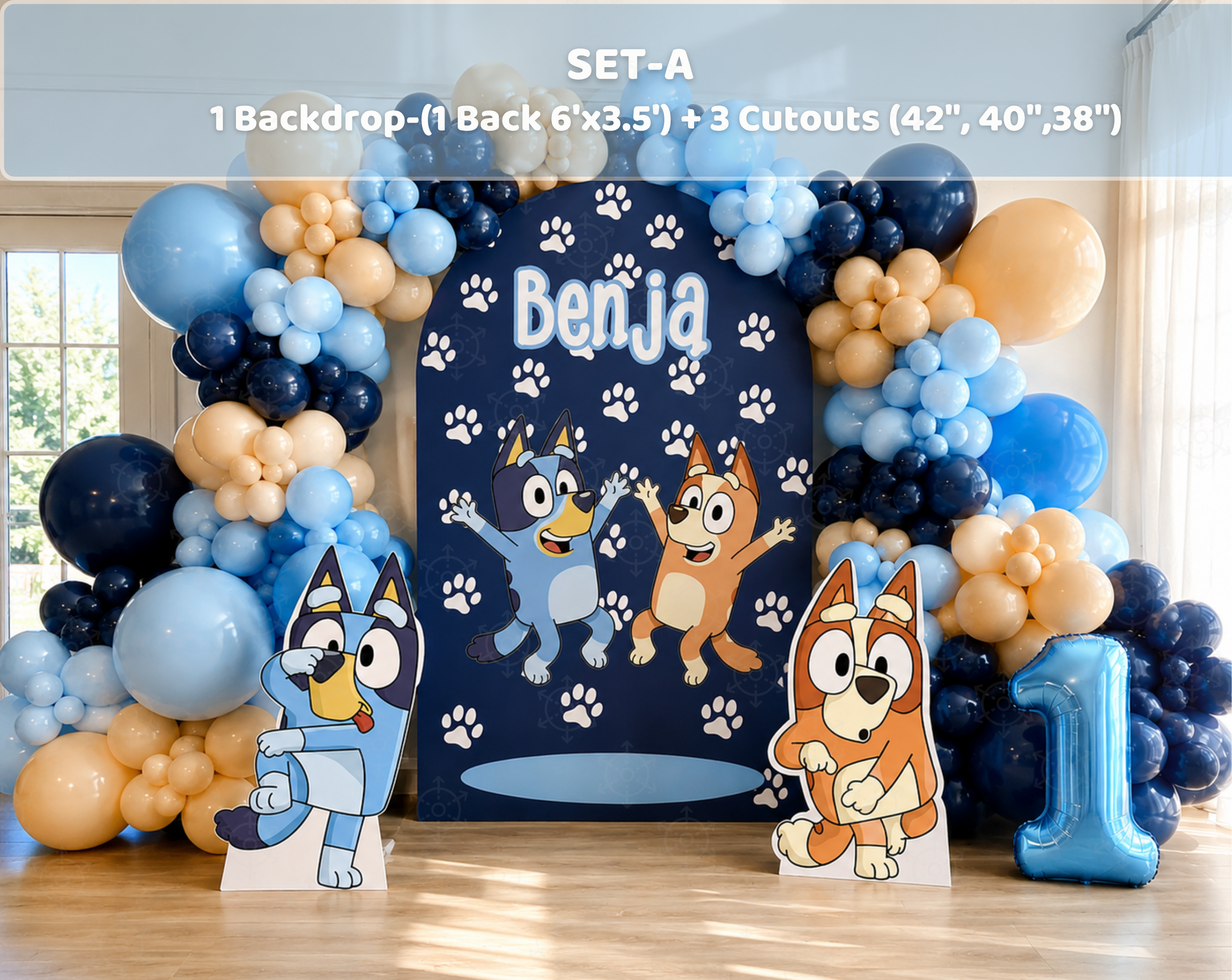 Bluey Birthday Backdrops, Cutouts & Yard Signs | Personalized Party Decorations