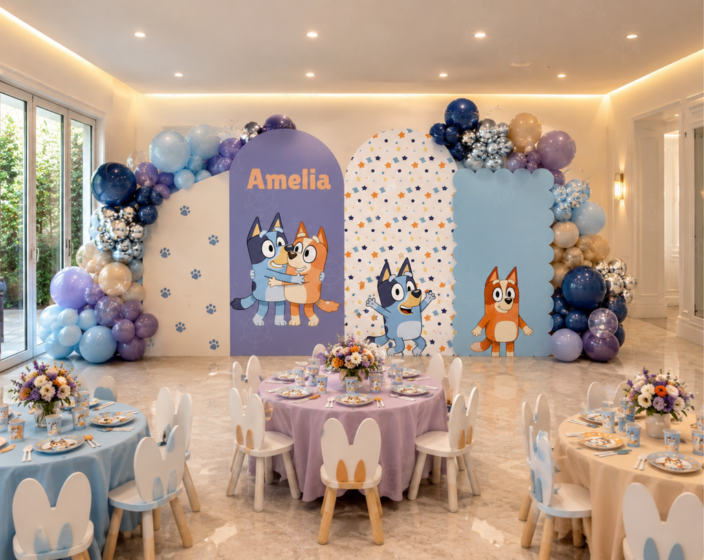 Bluey Birthday Backdrops, Cutouts & Yard Signs | Personalized Party Decorations