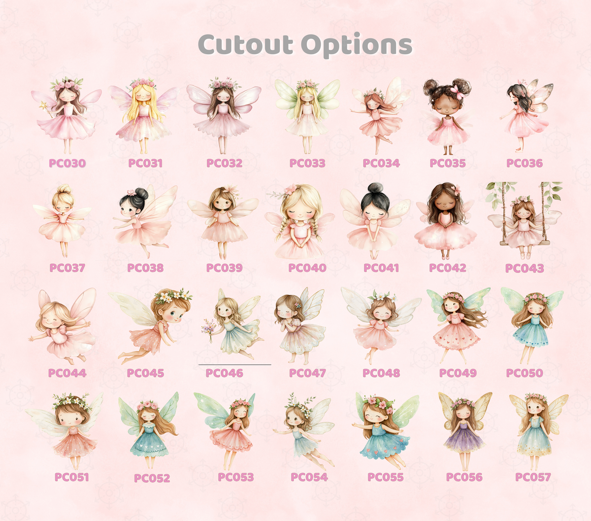 Personalized Pink Fairy Birthday Backdrop & Cutouts Set | Enchanted First Birthday Decorations