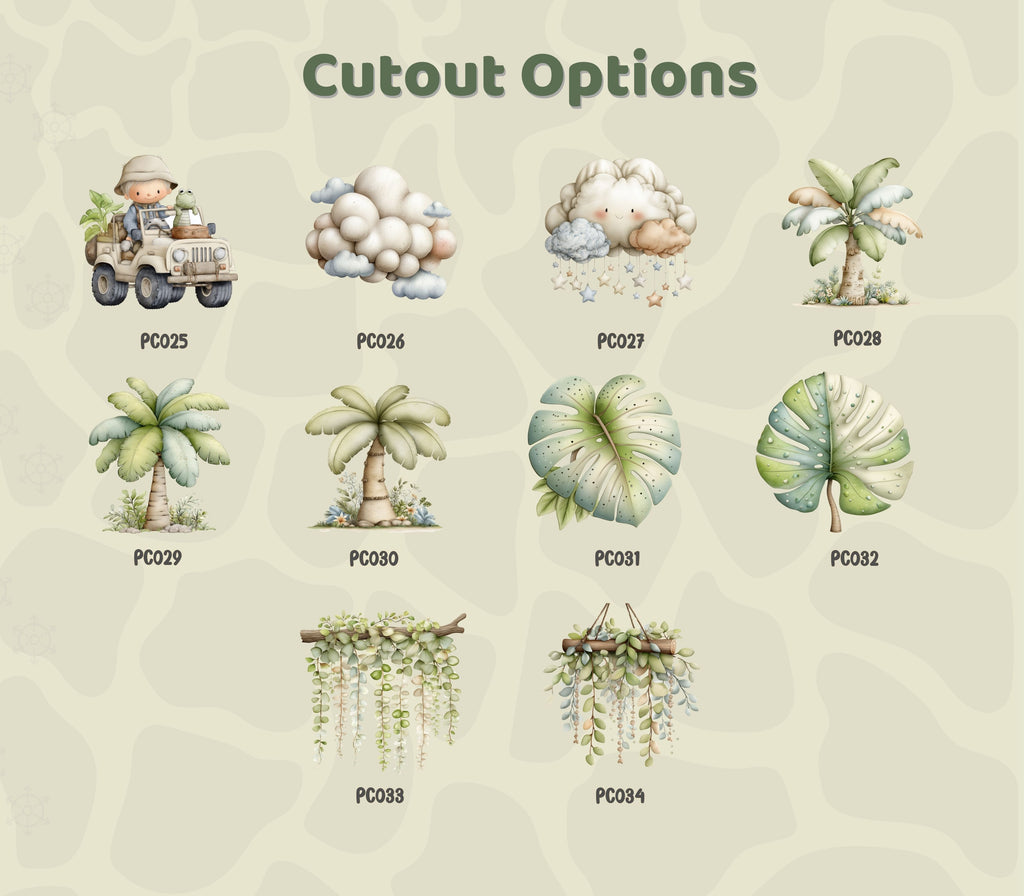 Cute Safari Animal Cutouts & Backdrops Birthday Decor Custom Safari Baby Shower