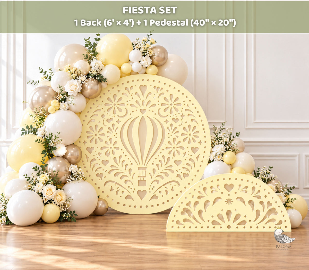 Papel Picado Backdrop Sets for Baptism, First Birthday & Gender Reveal