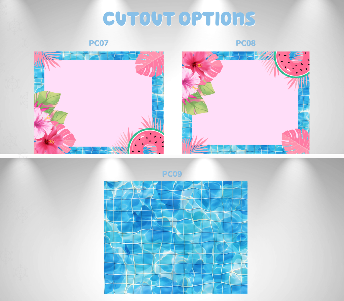 Personalized Blue Puppy Pool Party Backdrop & Cutouts | Summer Birthday Party Decorations