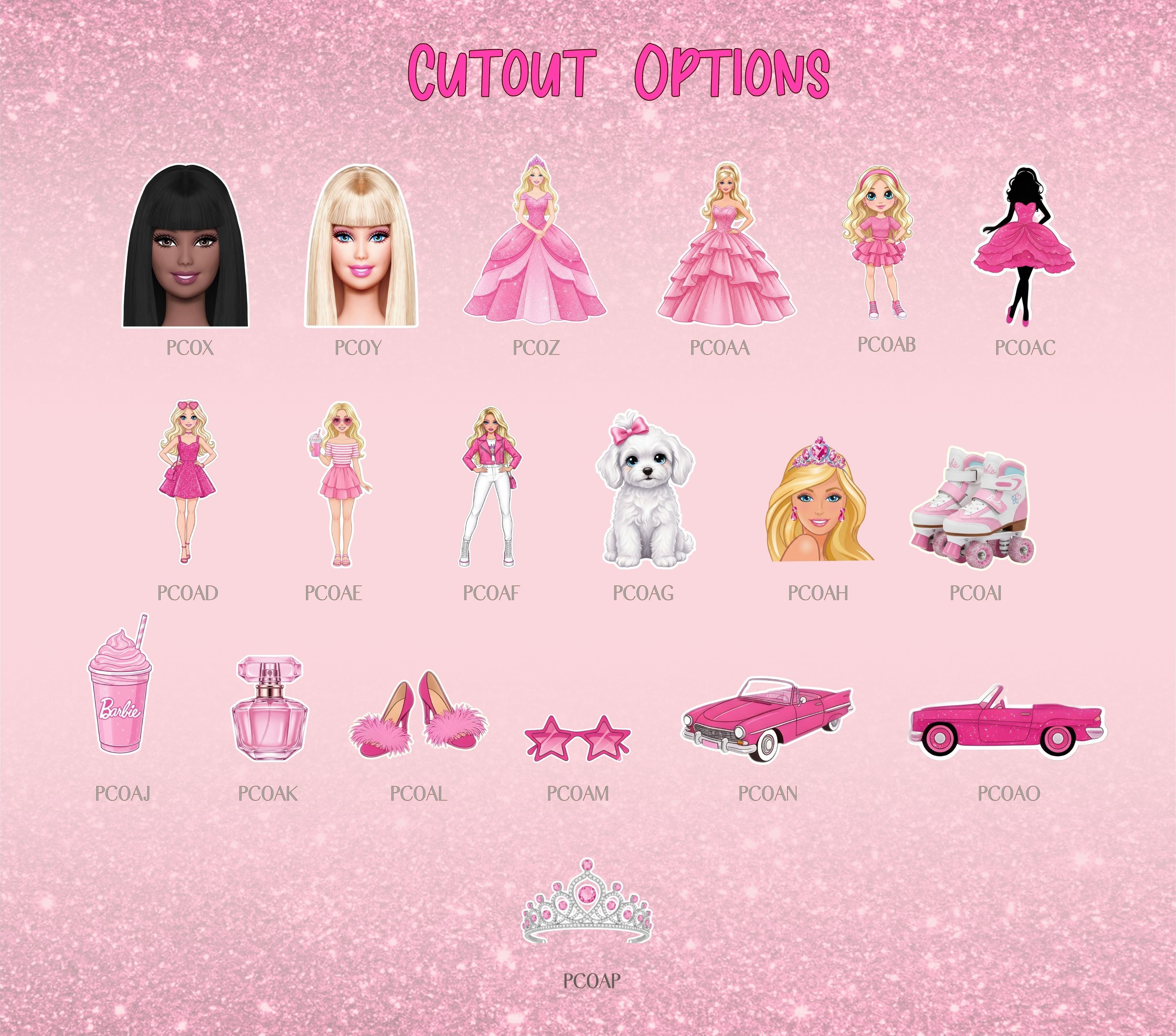 Pink Fashion Doll Birthday Backdrop & Cutouts Set | Personalized Glam Girls Party Decorations