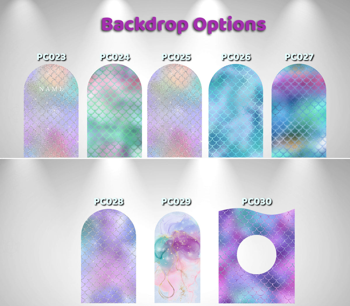 Personalized Mermaid Birthday Backdrop & Cutouts Set | Under the Sea Party Decorations