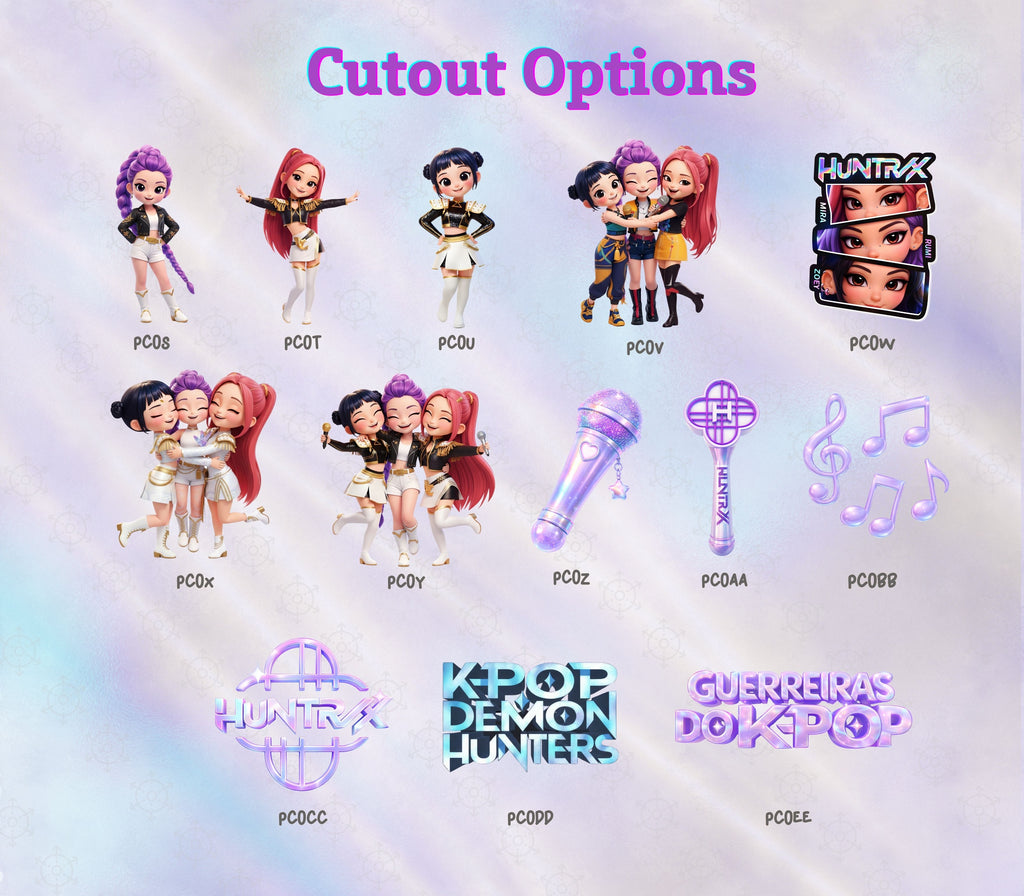 Chibi Teen Idol Concert Birthday Backdrop & Standee Cutouts Set | Personalized Party Decorations