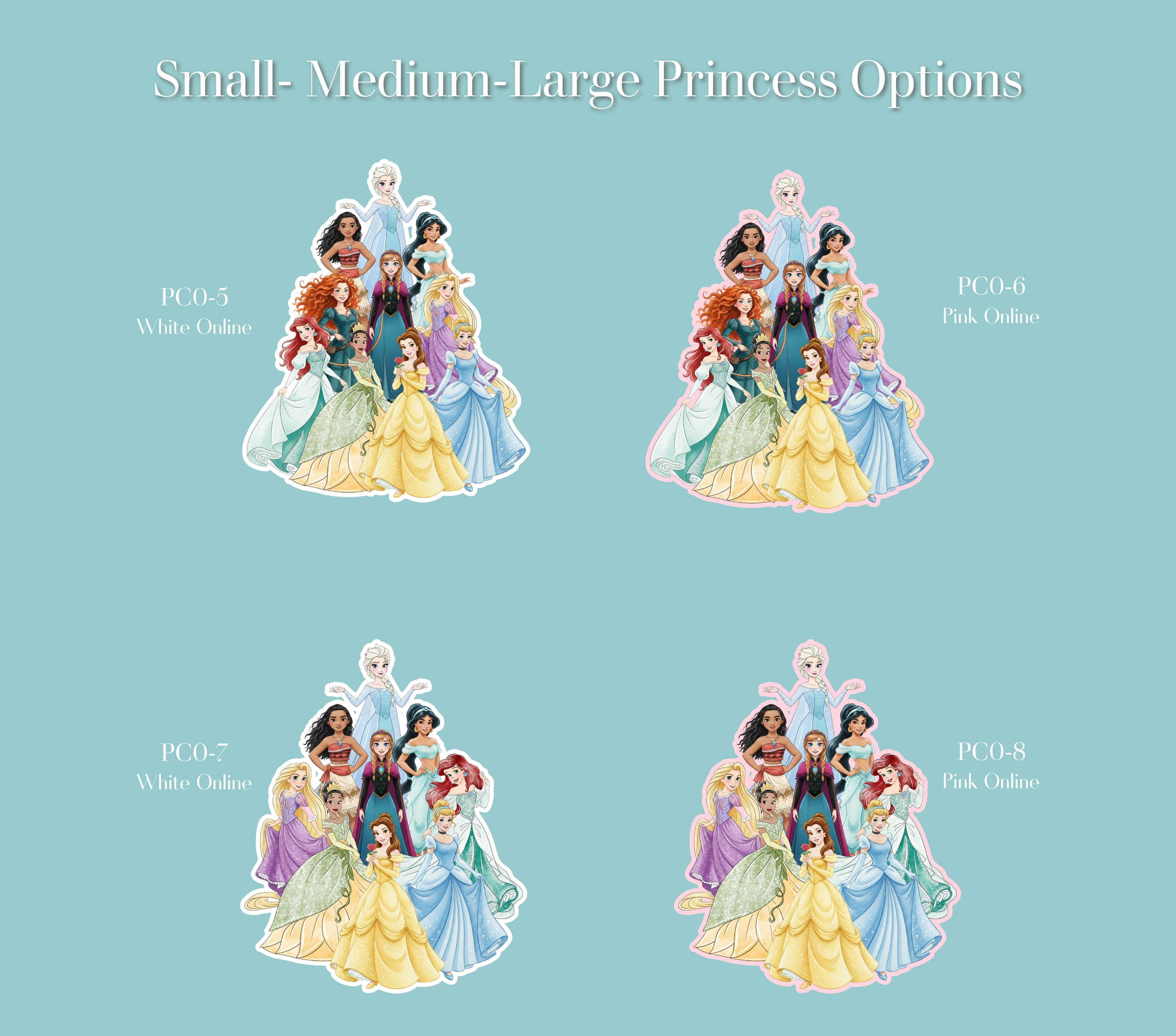 Personalized Princess Birthday Backdrop & Cutouts Set | Luxury Pastel Party Decorations