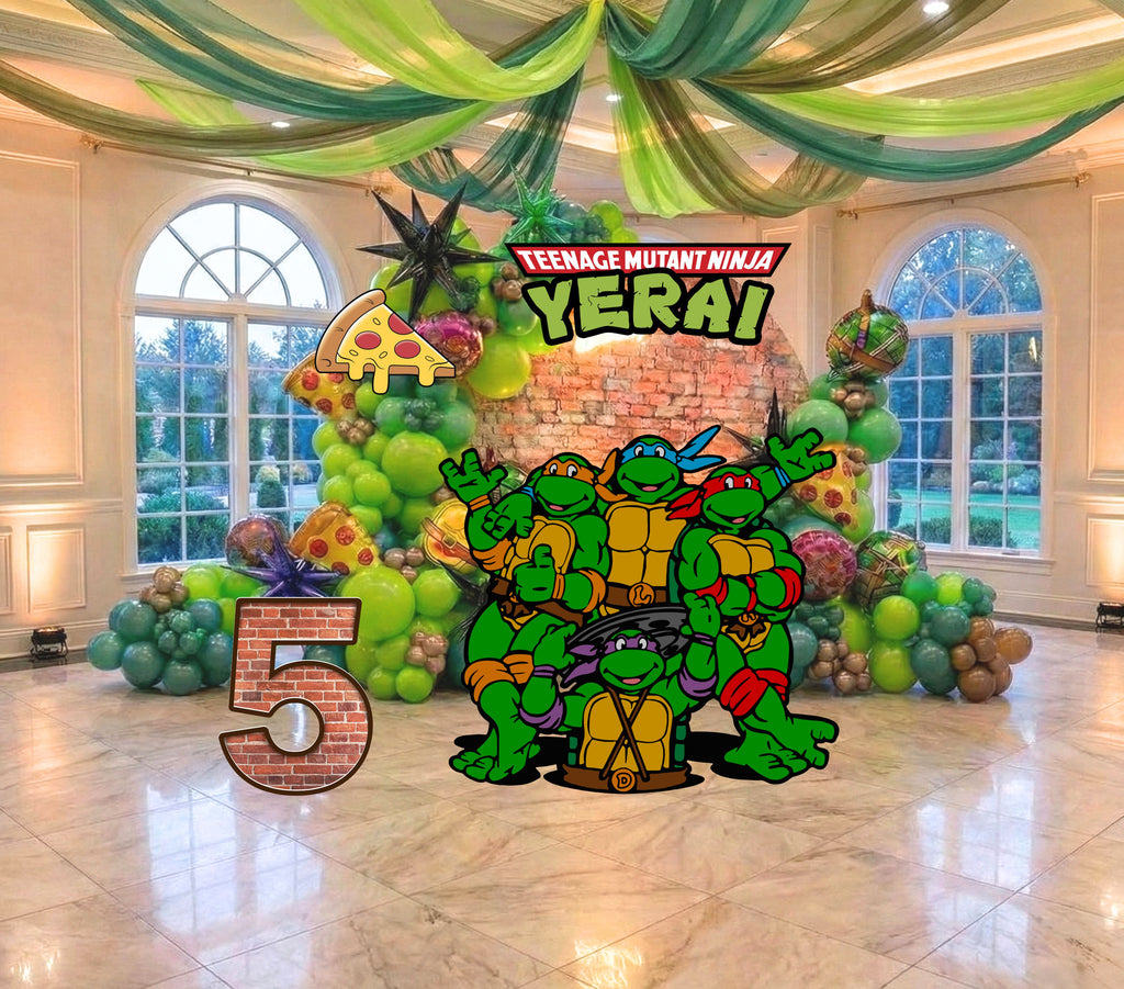 Custom Character Birthday Backdrop & Cutouts | Personalized Kids Party Decorations
