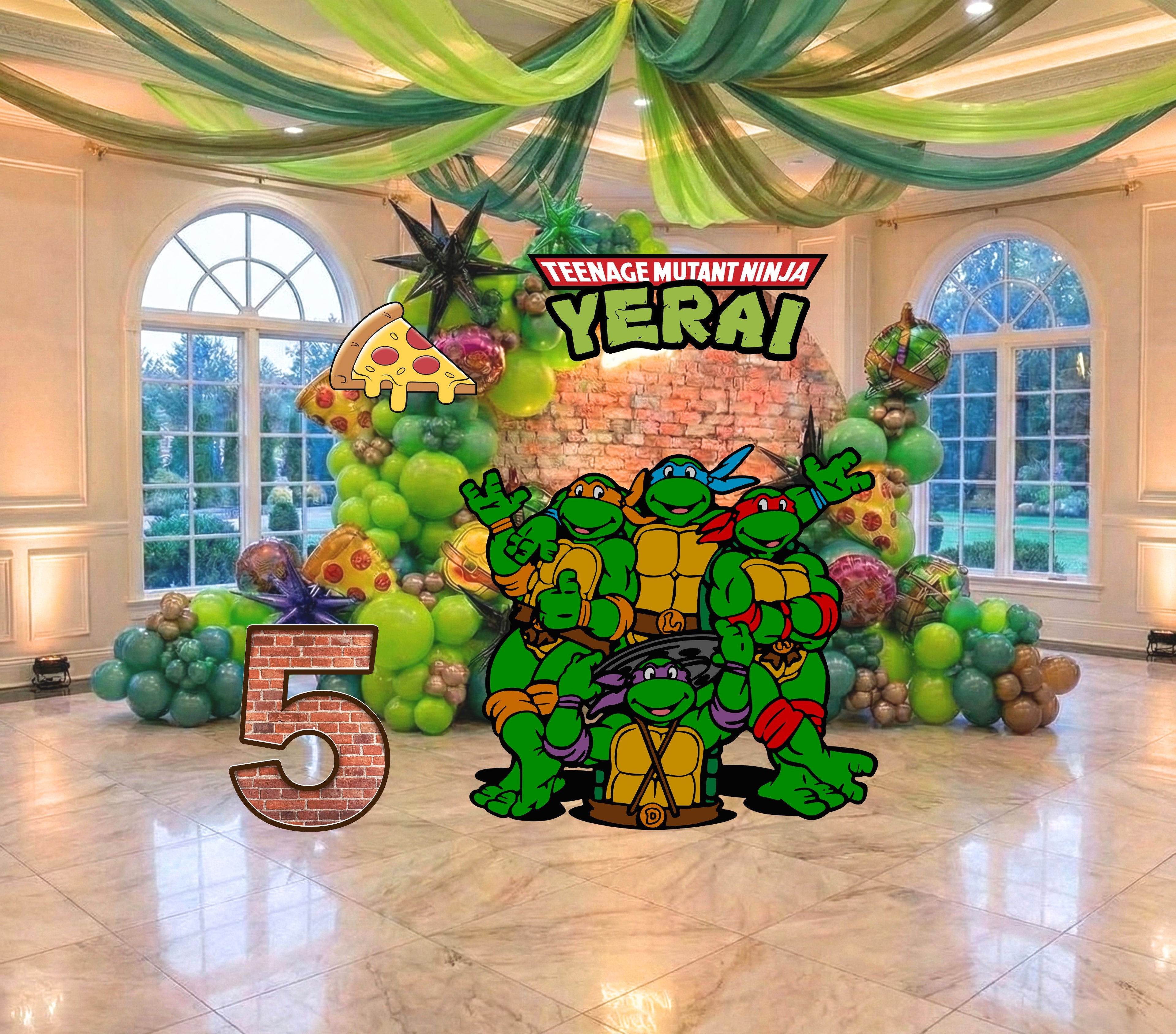 Custom Character Birthday Backdrop & Cutouts | Personalized Kids Party Decorations