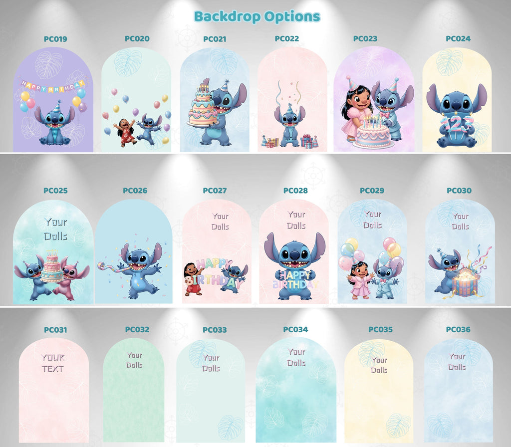 Personalized Blue Alien Birthday Backdrop & Cutouts Set | Hawaii Party Decorations