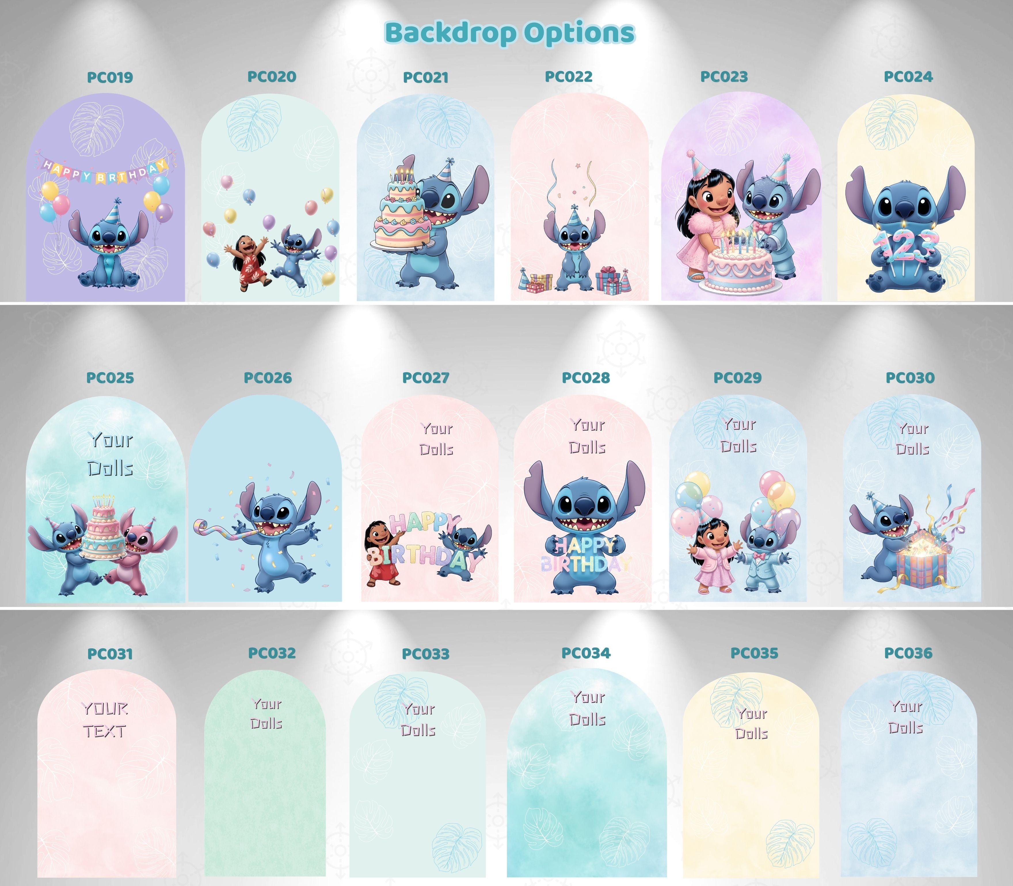 Personalized Blue Alien Birthday Backdrop & Cutouts Set | Hawaii Party Decorations