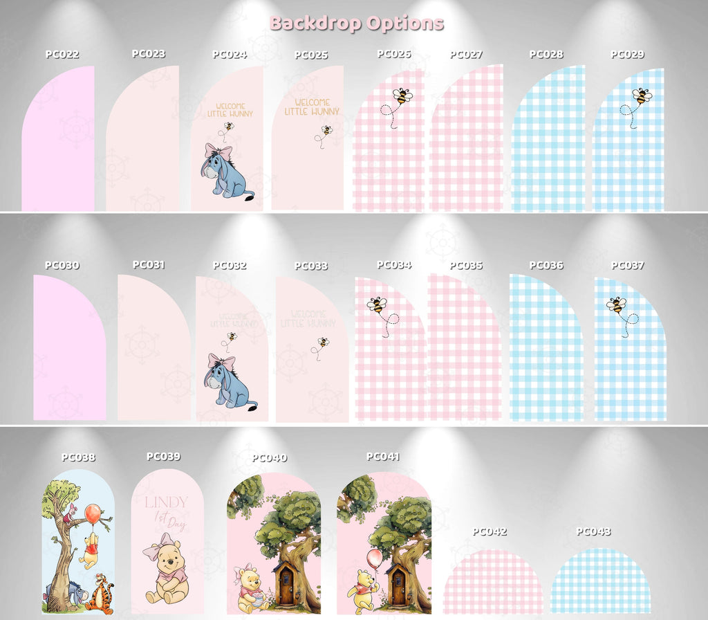 Honey Bear Baby Shower Backdrop & Cutouts | Personalized Pastel Storybook Party Decorations