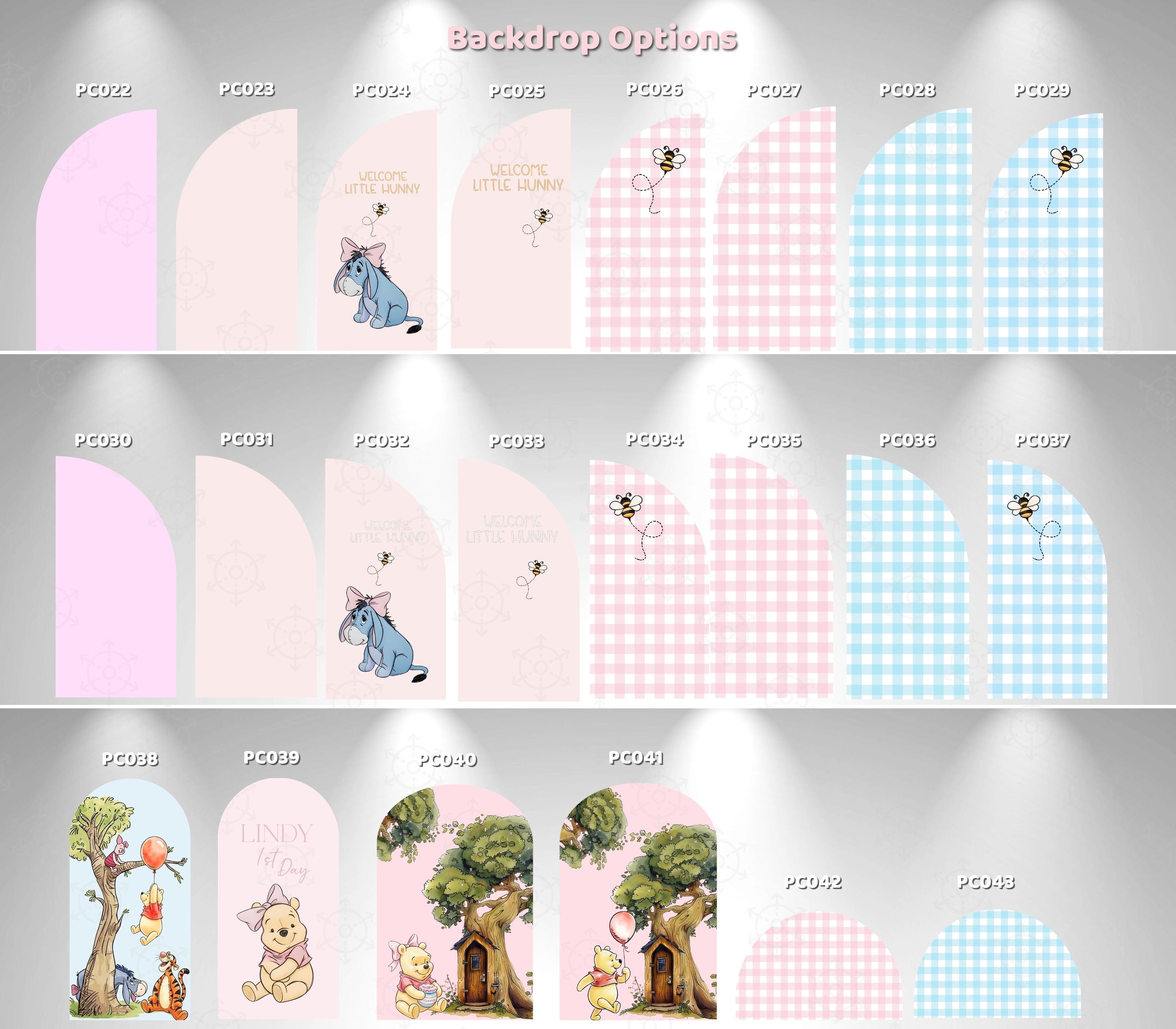 Honey Bear Baby Shower Backdrop & Cutouts | Personalized Pastel Storybook Party Decorations
