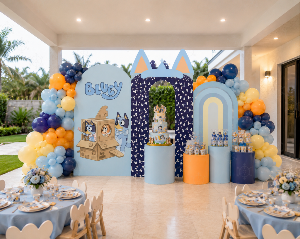 Bluey Birthday Backdrops, Cutouts & Yard Signs | Personalized Party Decorations