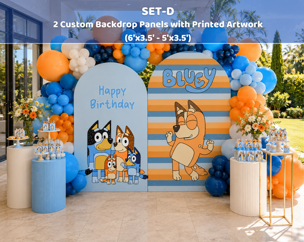 Bluey Birthday Backdrops, Cutouts & Yard Signs | Personalized Party Decorations