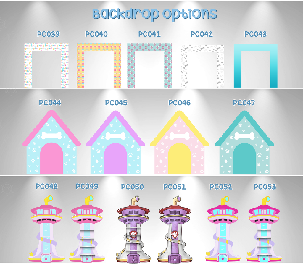 Puppy Rescue Pool Party Backdrop & Shelves Set | Personalized Summer Birthday Decorations