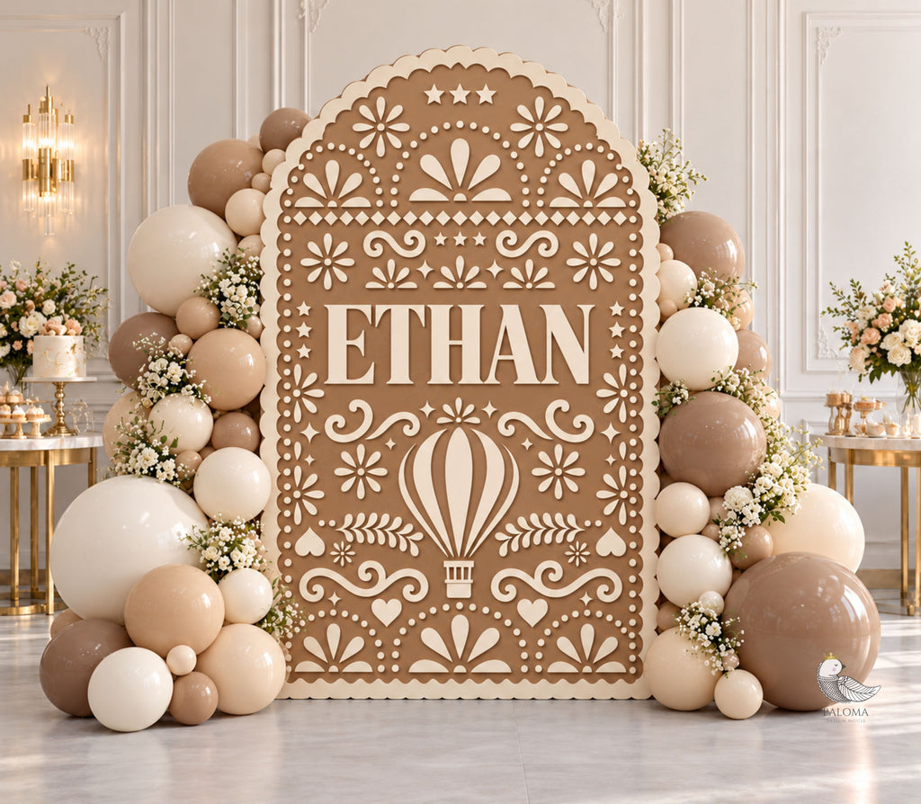 Papel Picado Backdrop Sets for Baptism, First Birthday & Gender Reveal