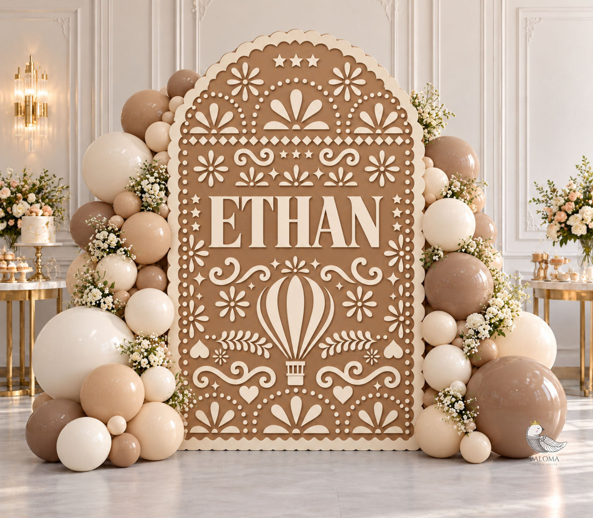 Papel Picado Backdrop Sets for Baptism, First Birthday & Gender Reveal