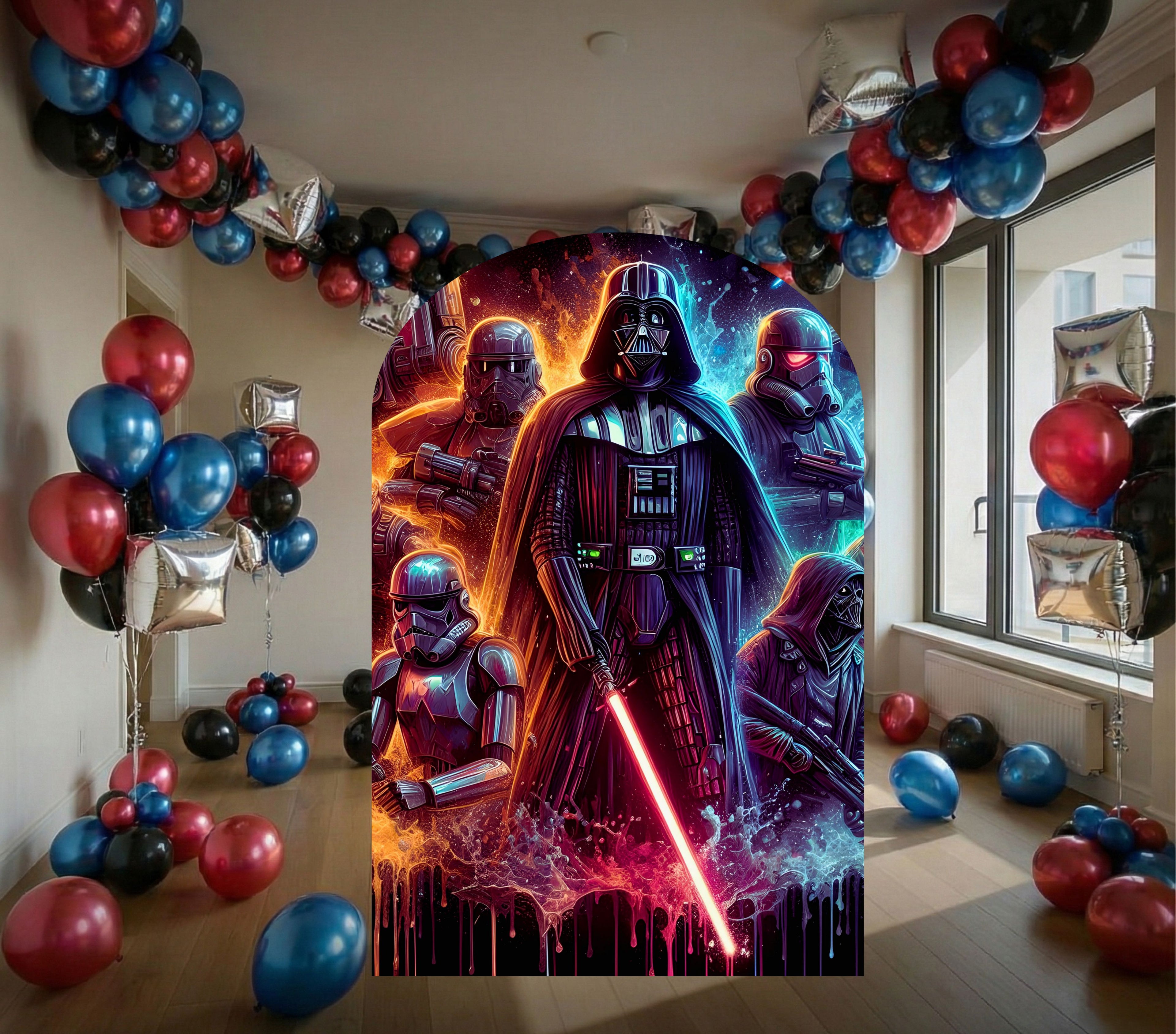 Custom Character Birthday Backdrop & Cutouts | Personalized Kids Party Decorations