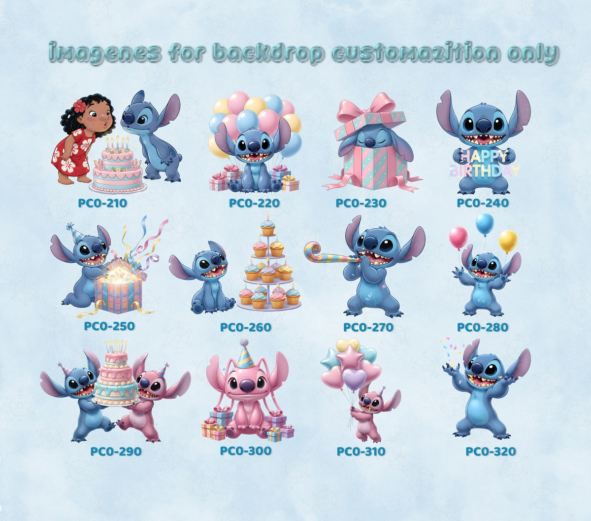 Personalized Blue Alien Birthday Backdrop & Cutouts Set | Hawaii Party Decorations