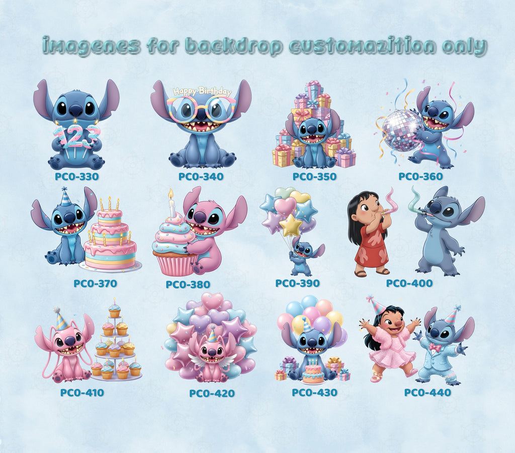 Personalized Blue Alien Birthday Backdrop & Cutouts Set | Hawaii Party Decorations