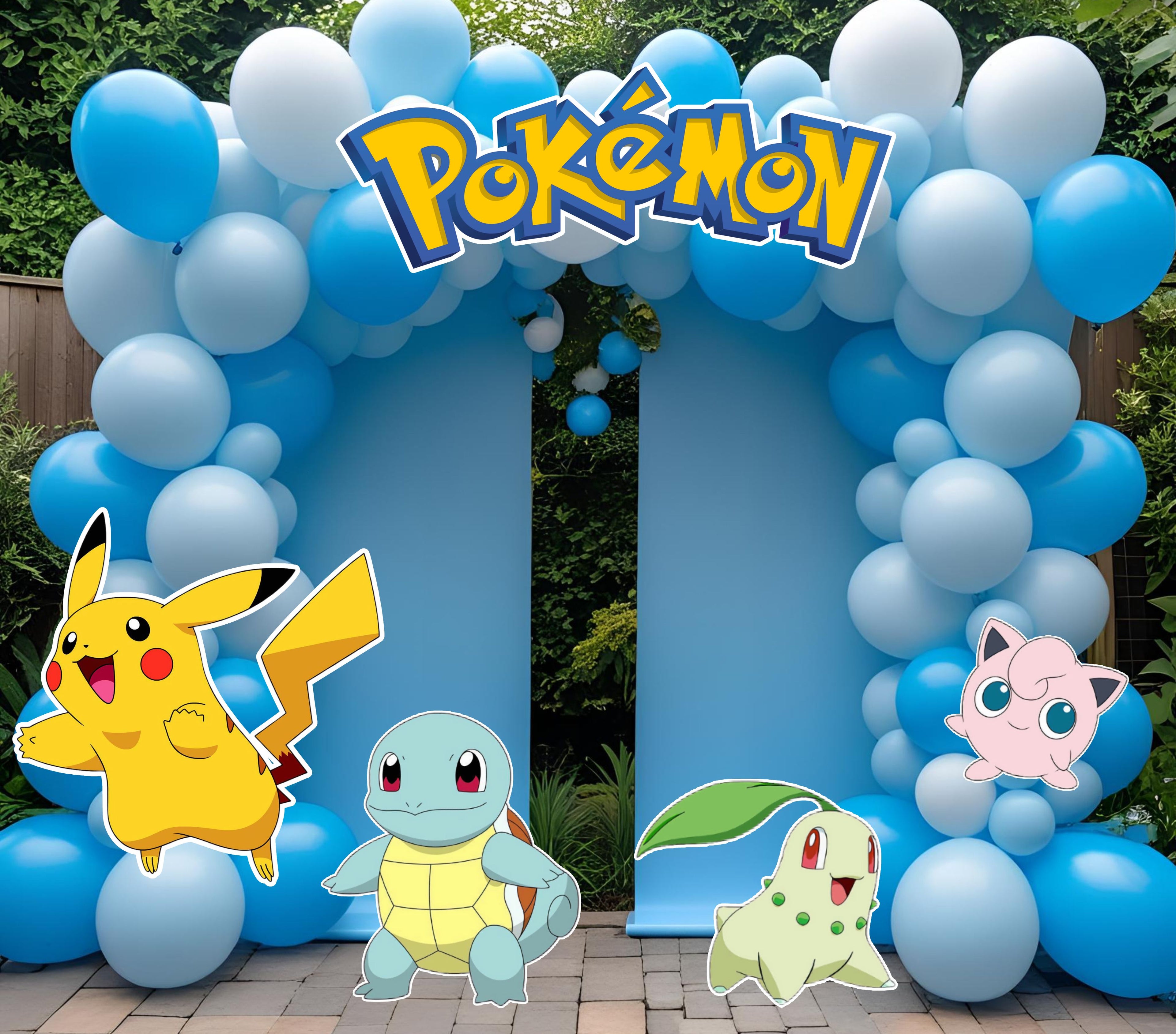 Custom Character Birthday Backdrop & Cutouts | Personalized Kids Party Decorations