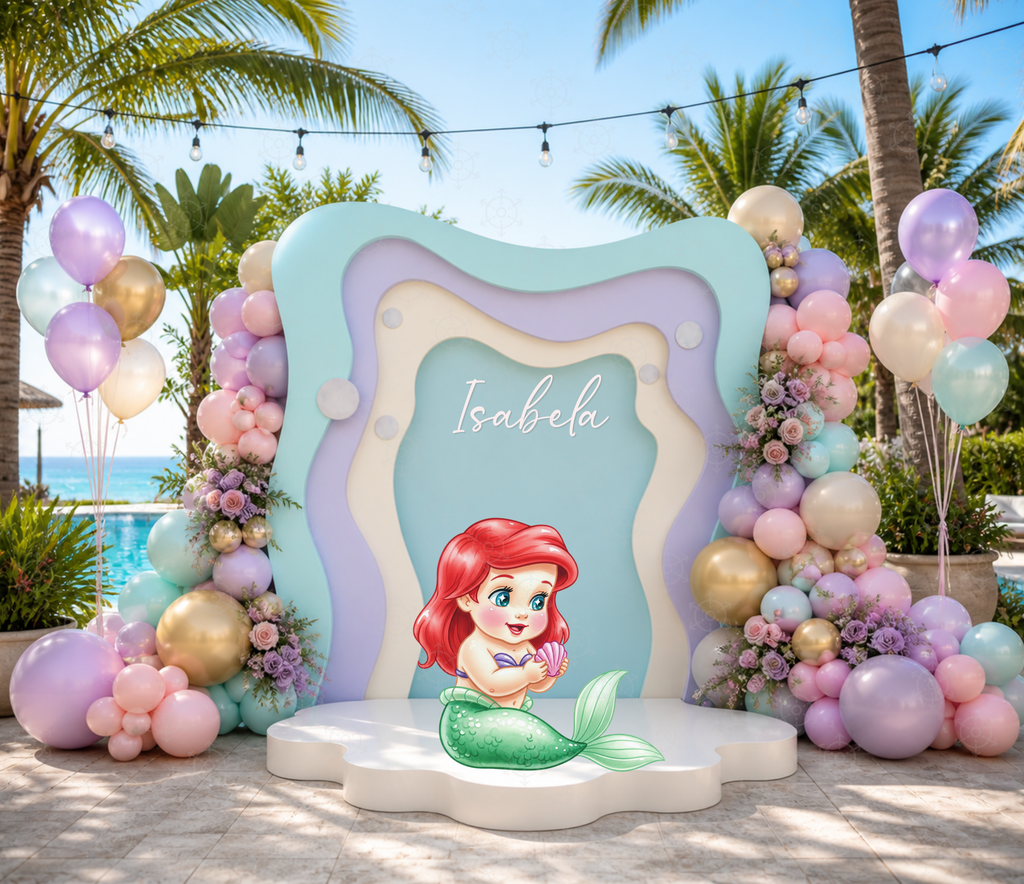 Baby Princess Birthday Backdrop & Cutouts | Personalized Royal Baby Shower Party Decorations