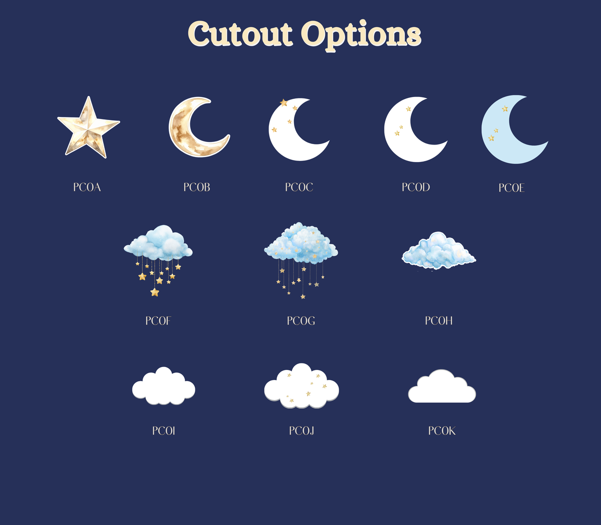 Heaven Sent Baby Shower Backdrop & Cutouts Set | Celestial Moon & Stars Boy Decorations