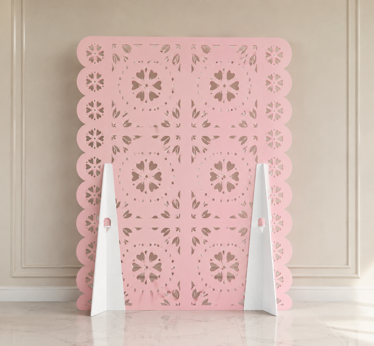 Personalized Papel Picado Backdrop with Stands | Mexican Style Wedding & Party Panel Decor