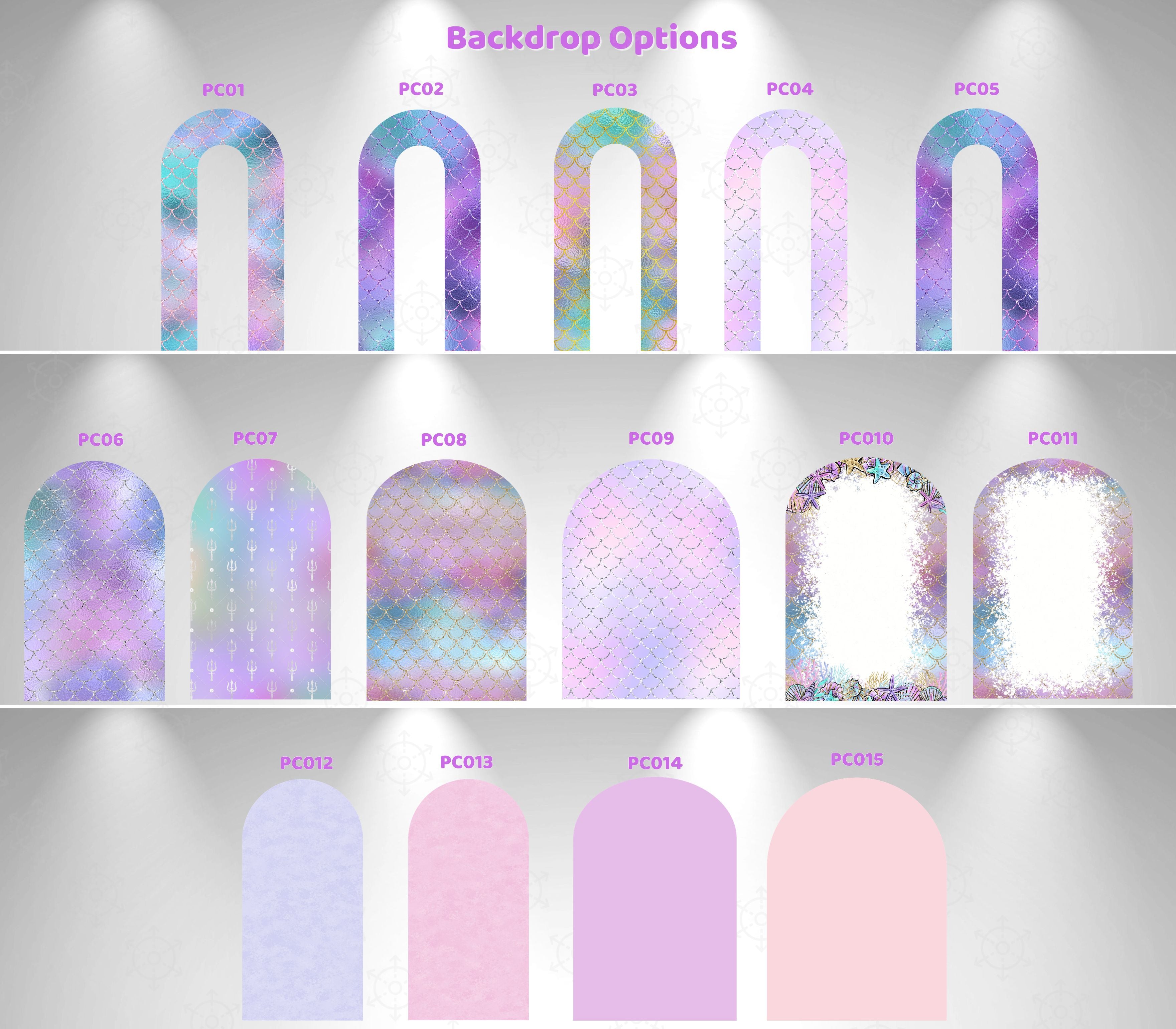Personalized Mermaid Birthday Backdrop & Cutouts Set | Under the Sea Party Decorations