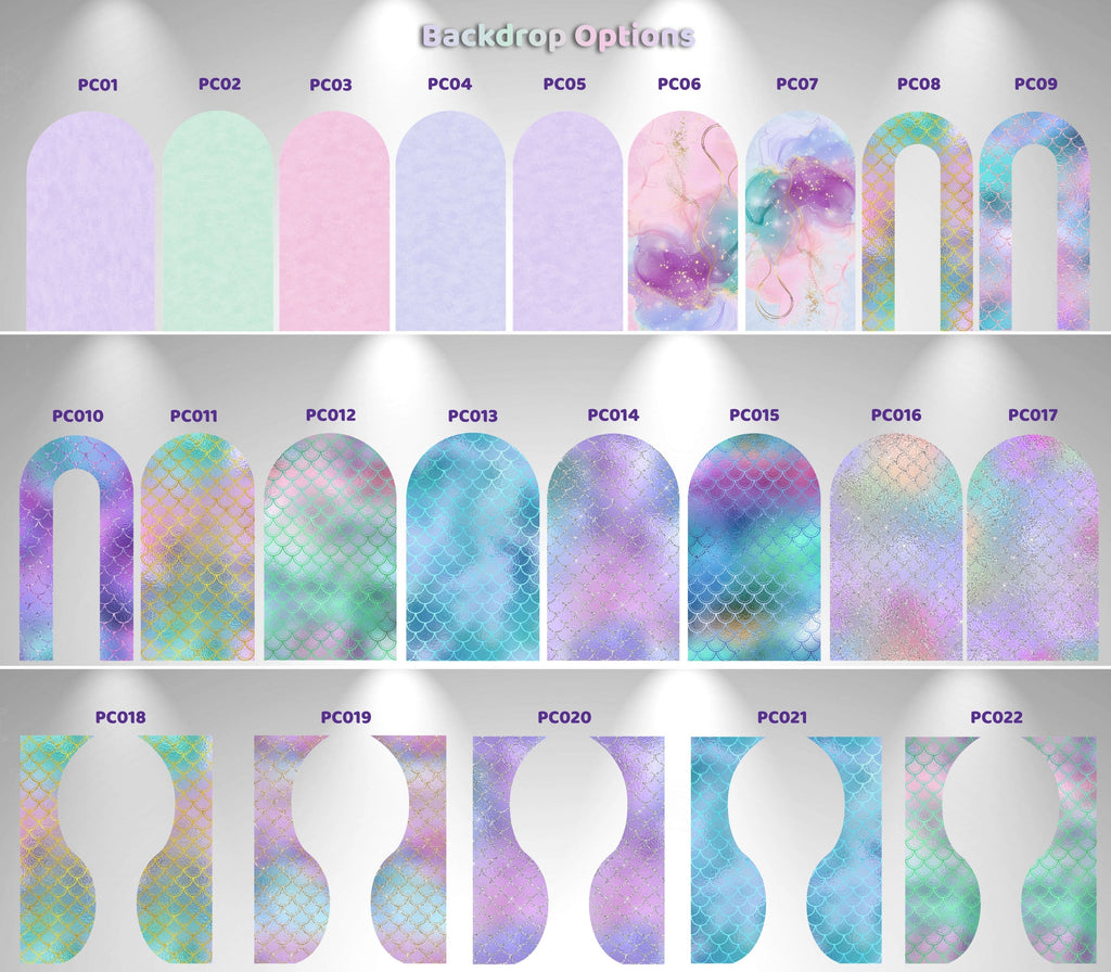 Ocean Princess Party Decorations | Personalized Mermaid Birthday Backdrop Set | Luxury Under the Sea Decor