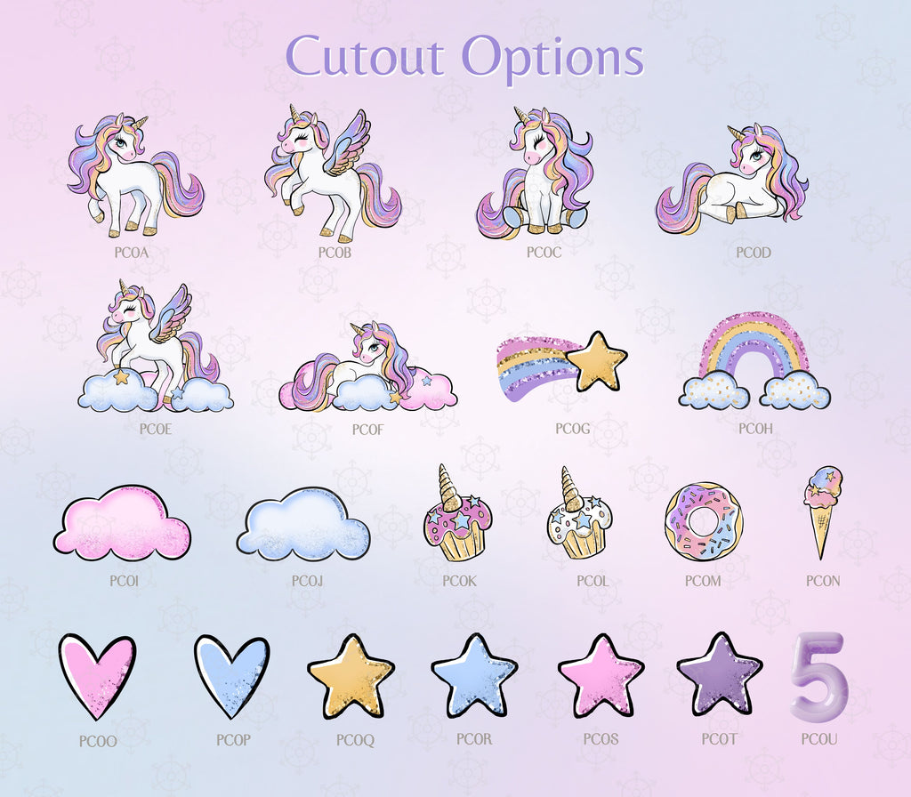 Personalized Unicorn Birthday Backdrop & Cutouts Set | Pink Pastel Party Decorations