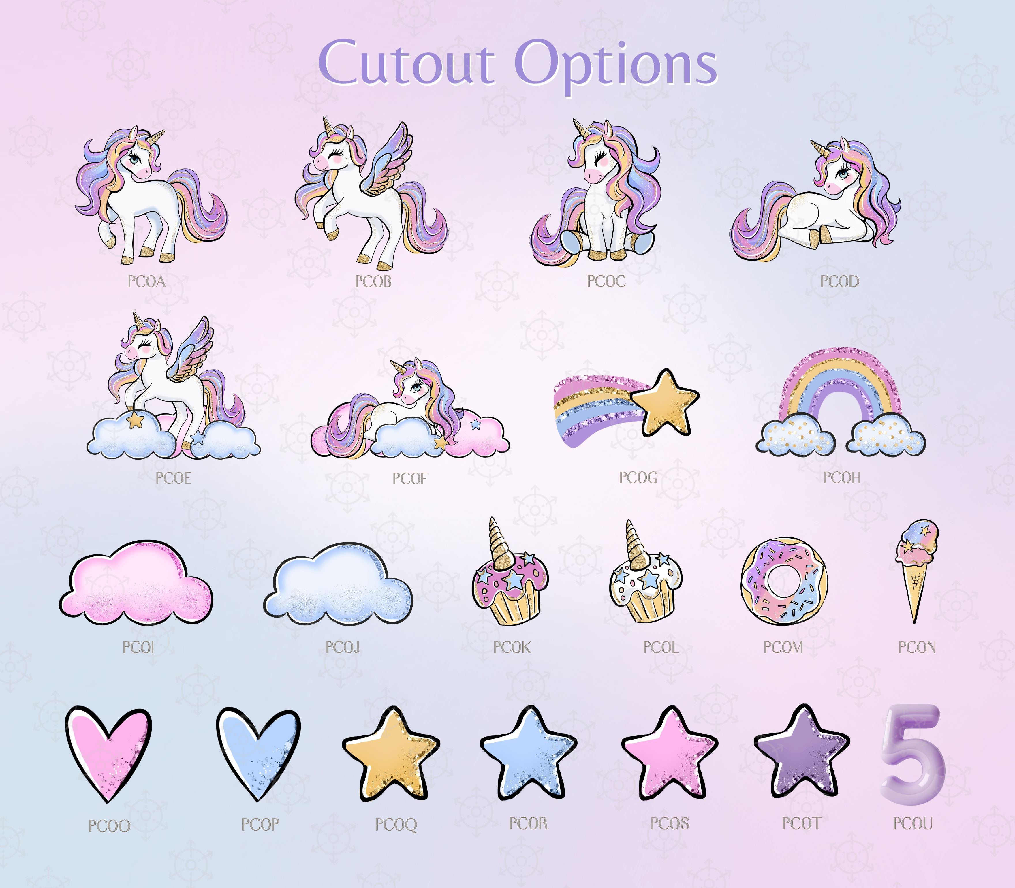 Personalized Unicorn Birthday Backdrop & Cutouts Set | Pink Pastel Party Decorations