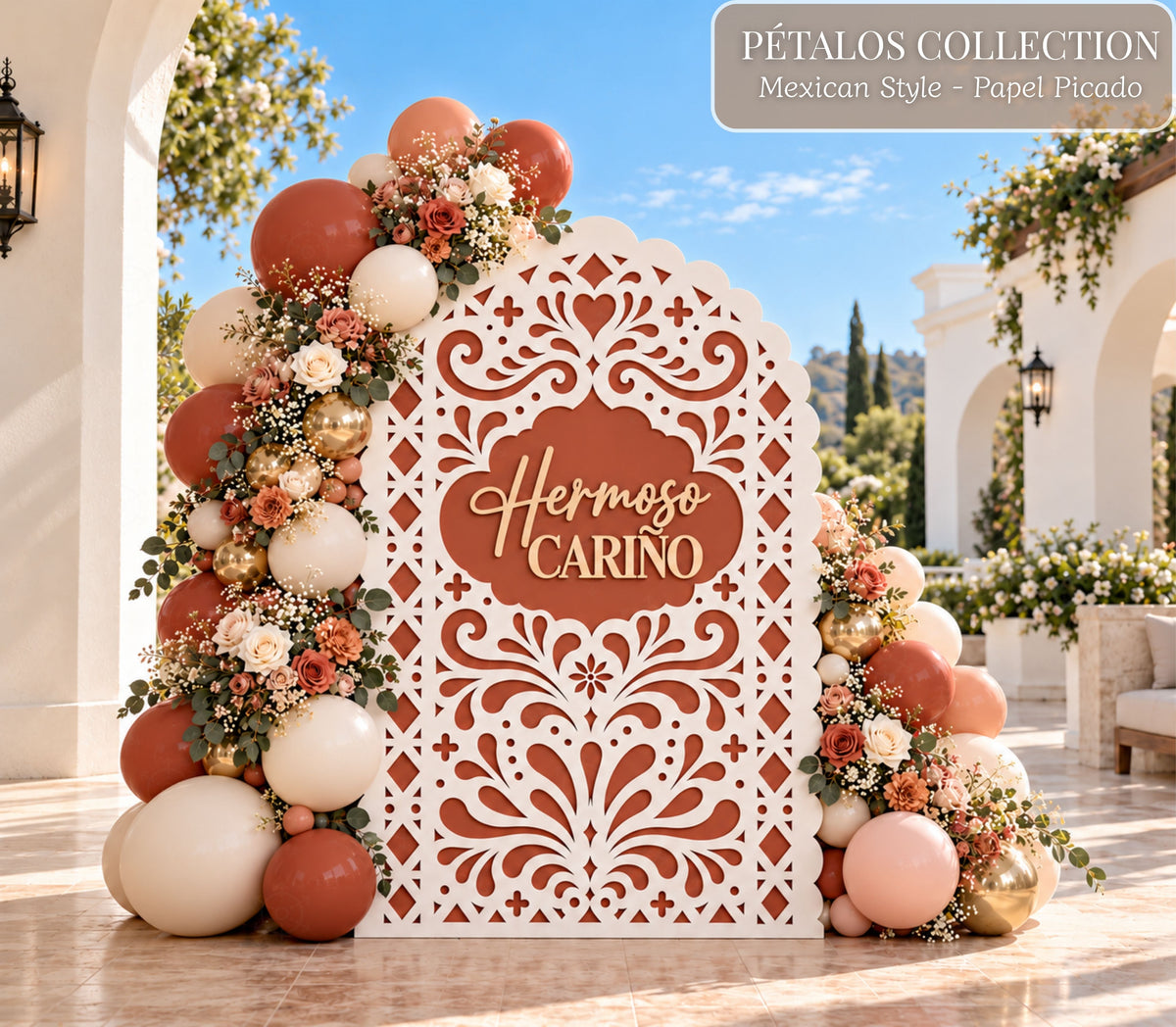 Pétalos Collection | Papel Picado Backdrop & Pedestal Party Set
