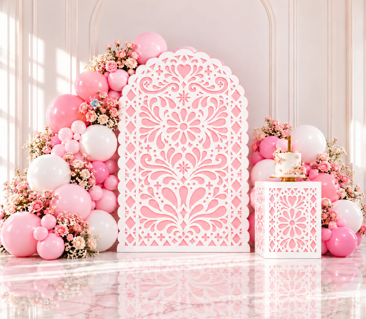Pétalos Collection | Papel Picado Backdrop & Pedestal Party Set
