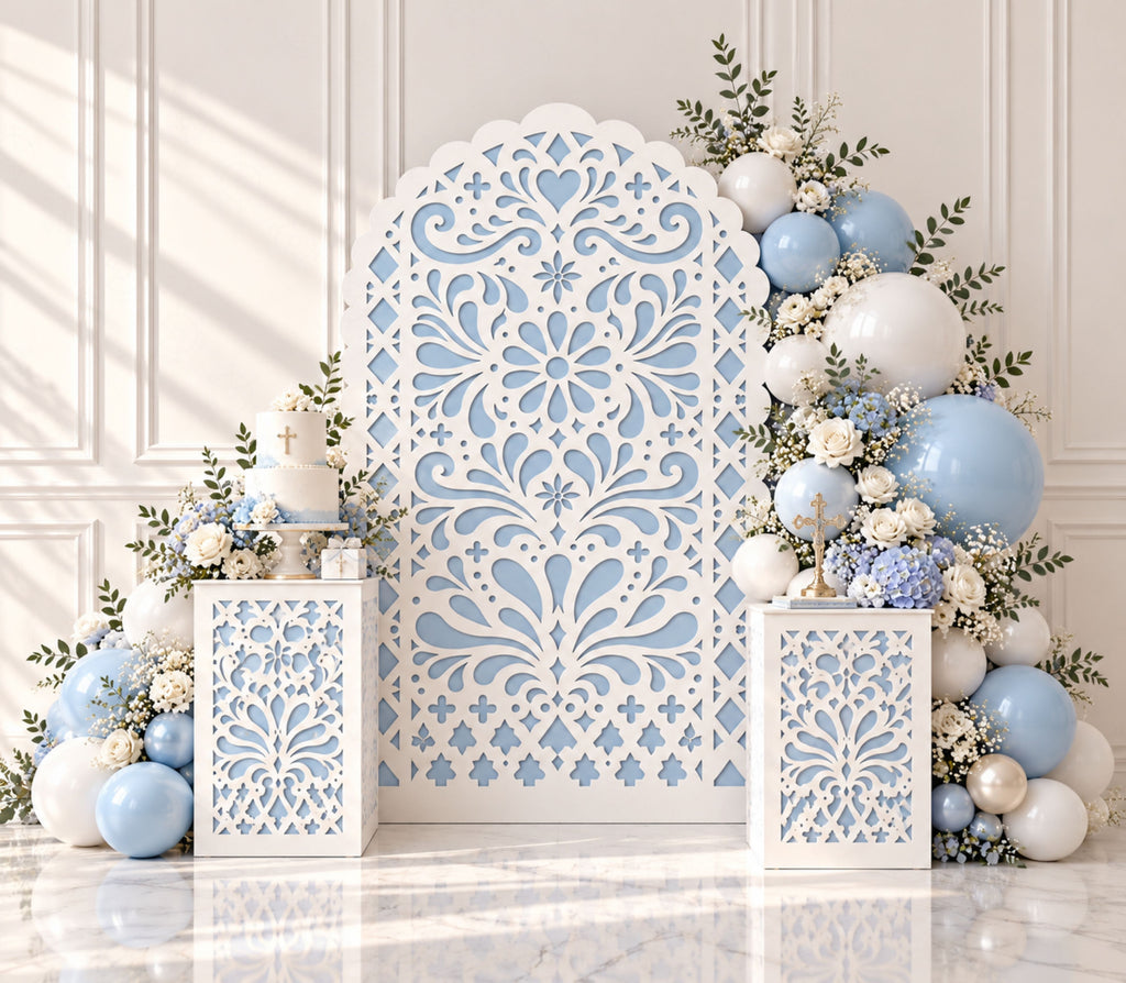 Pétalos Collection | Papel Picado Backdrop & Pedestal Party Set