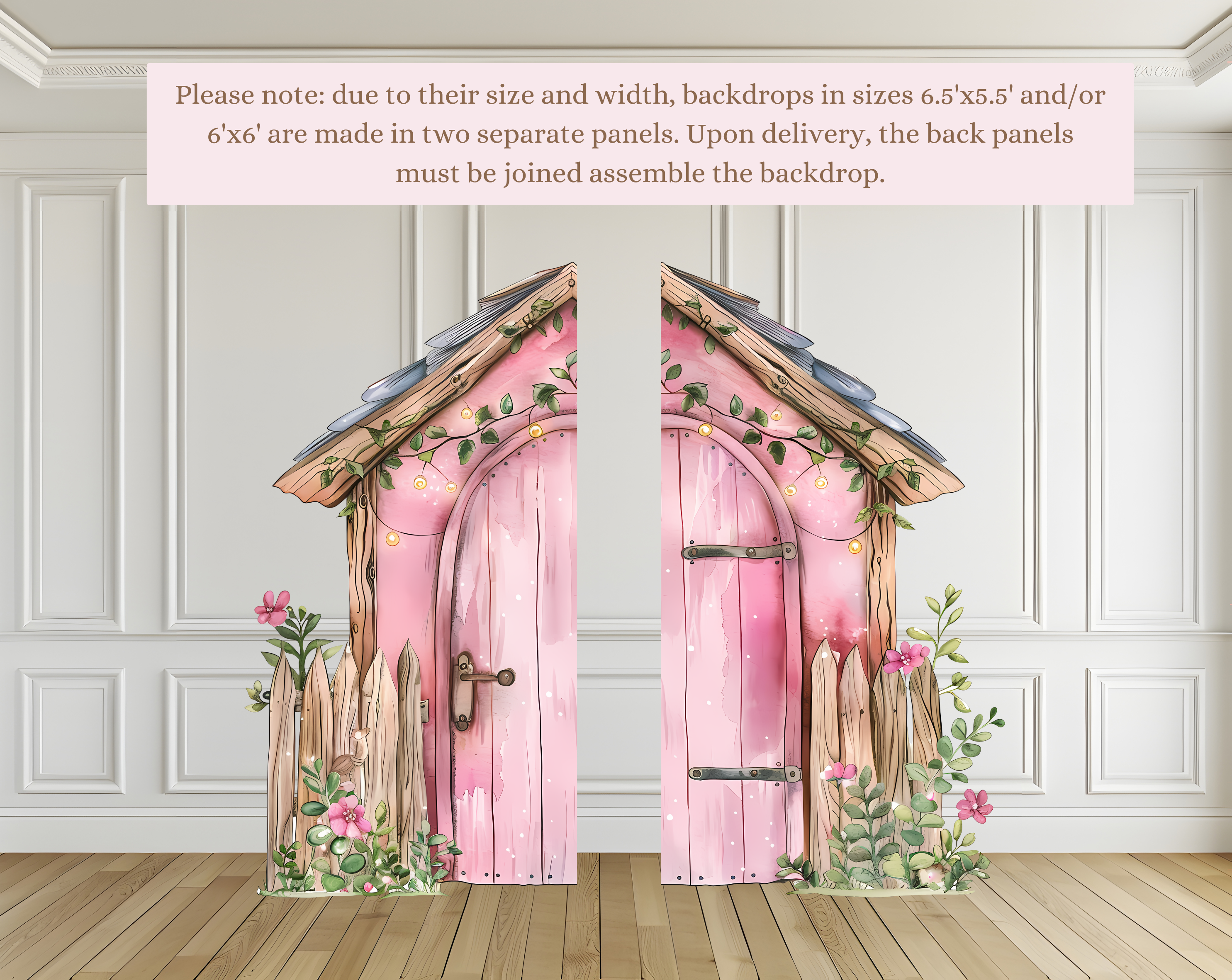 Fairy First Birthday Backdrop & Cutouts | Personalized Enchanted Garden Party Decorations
