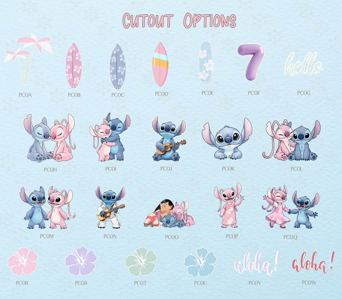 Pastel Blue Alien Beach Birthday Backdrop & Cutouts | Personalized Tropical Kids Party Decorations