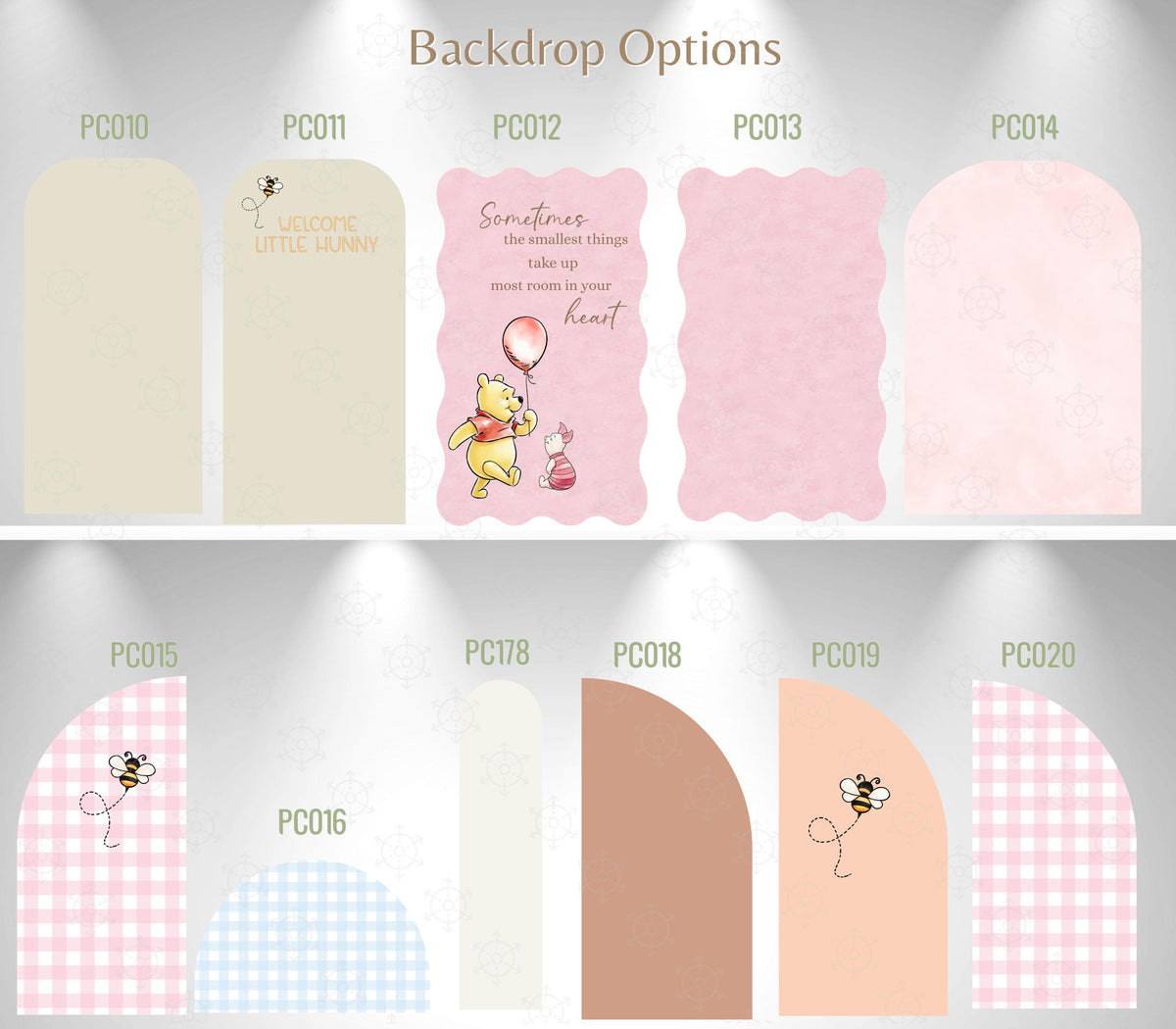 Personalized Classic Bear Baby Shower Backdrop & Cutouts Set | Woodland Party Decorations