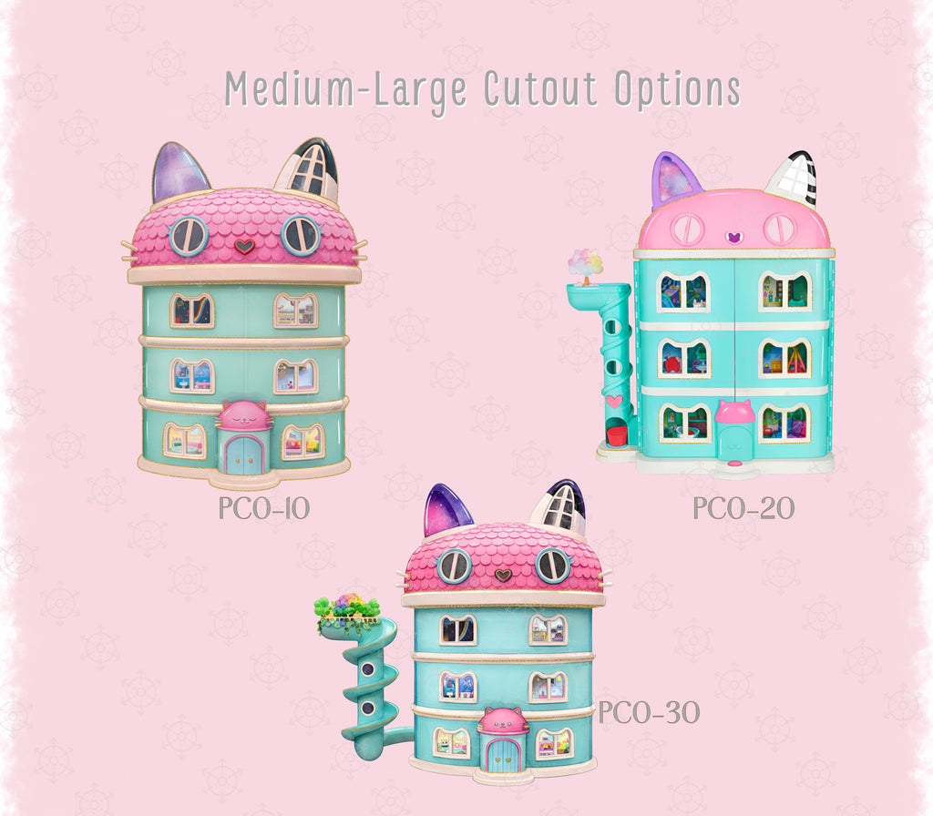 Dollhouse Birthday Backdrop & Character Cutouts | Personalized Kids Party Decorations